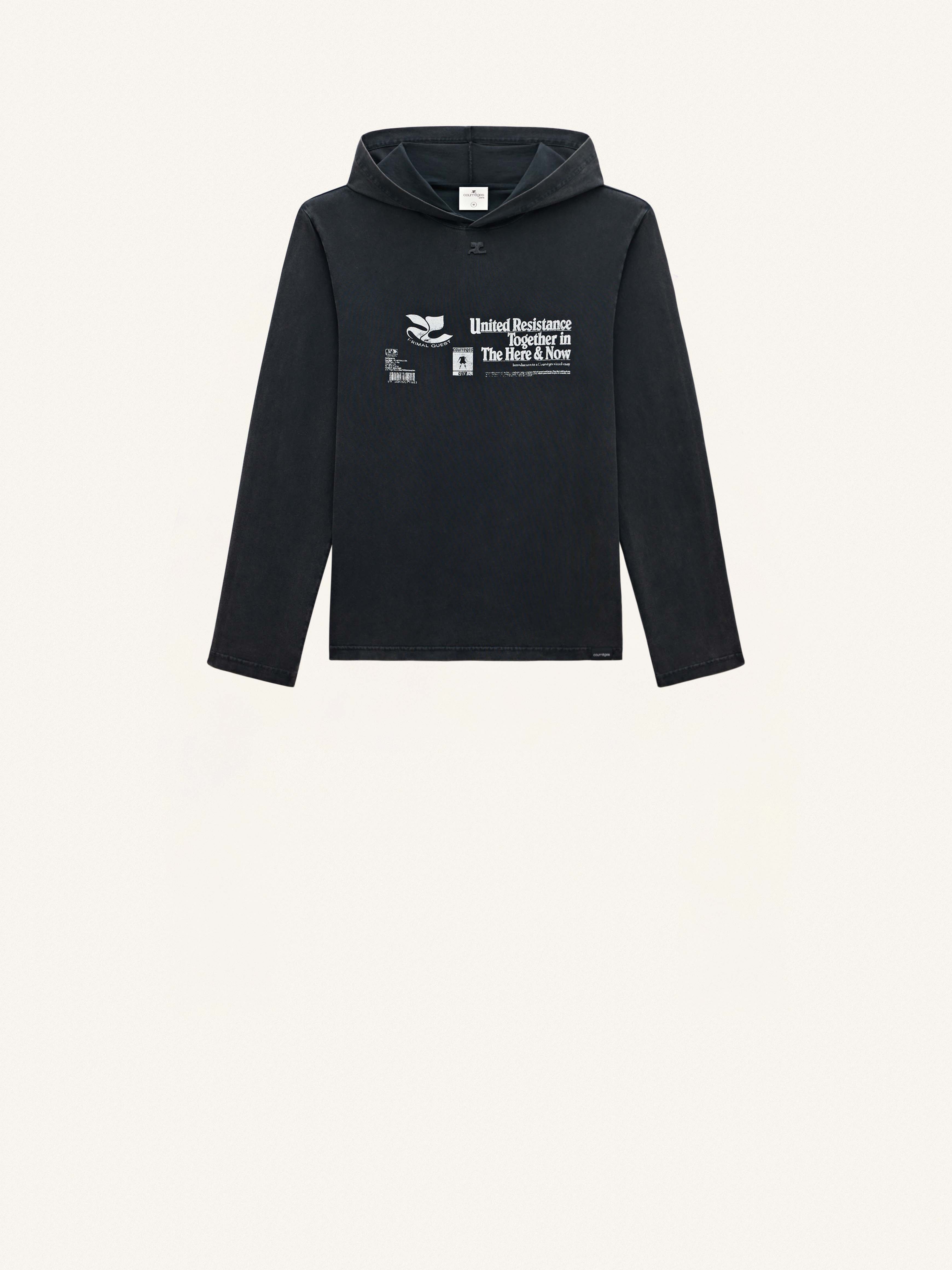 PRINTED HOODIE T-SHIRT - 1