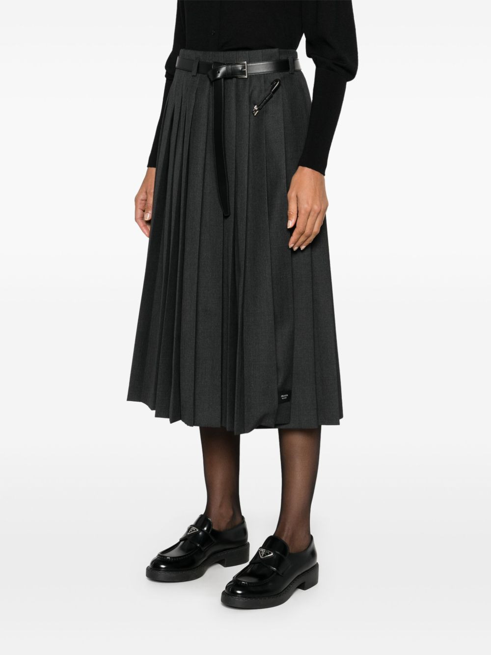 pleated midi skirt - 3