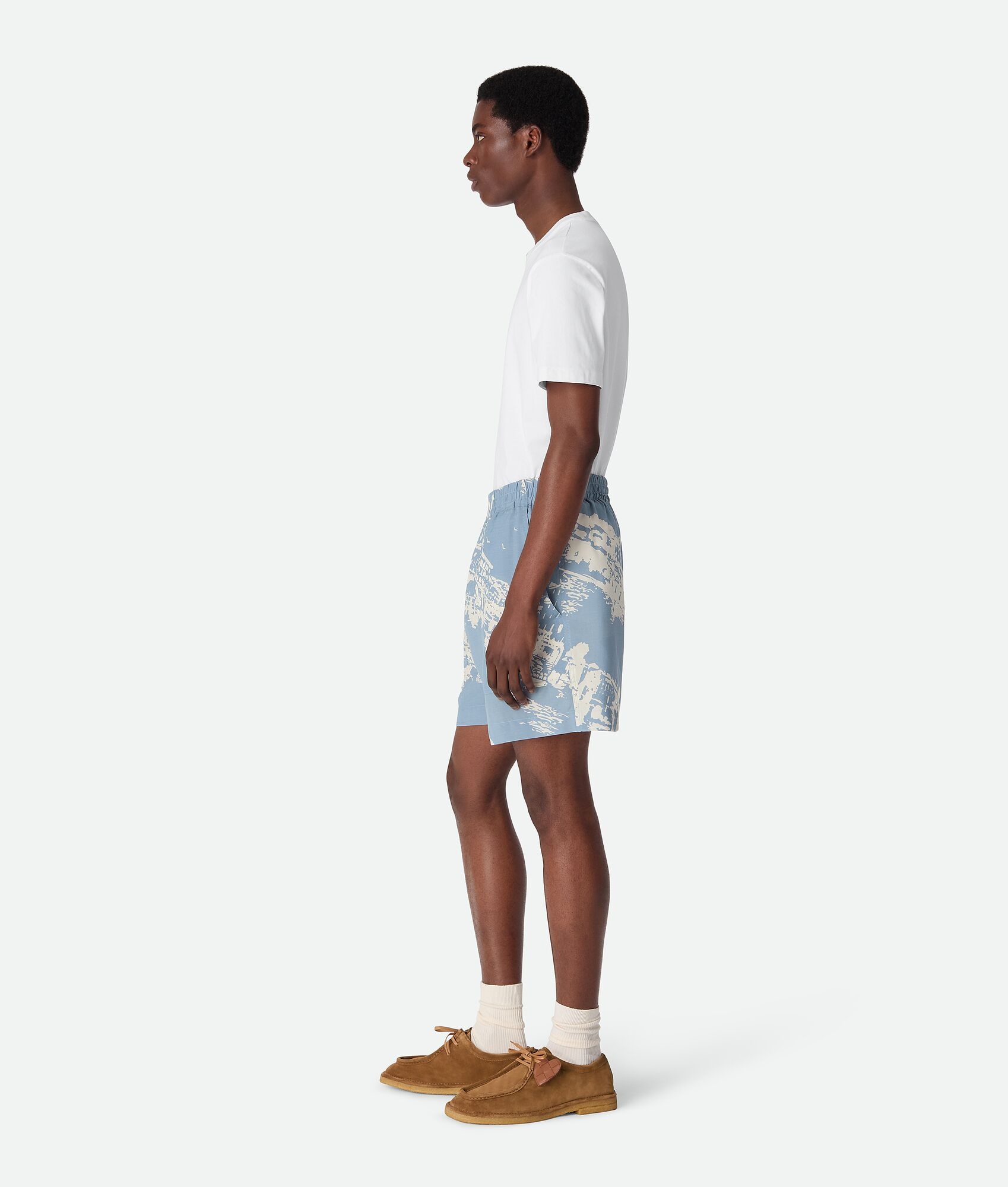 Italian Postcard Silk Shorts - 2