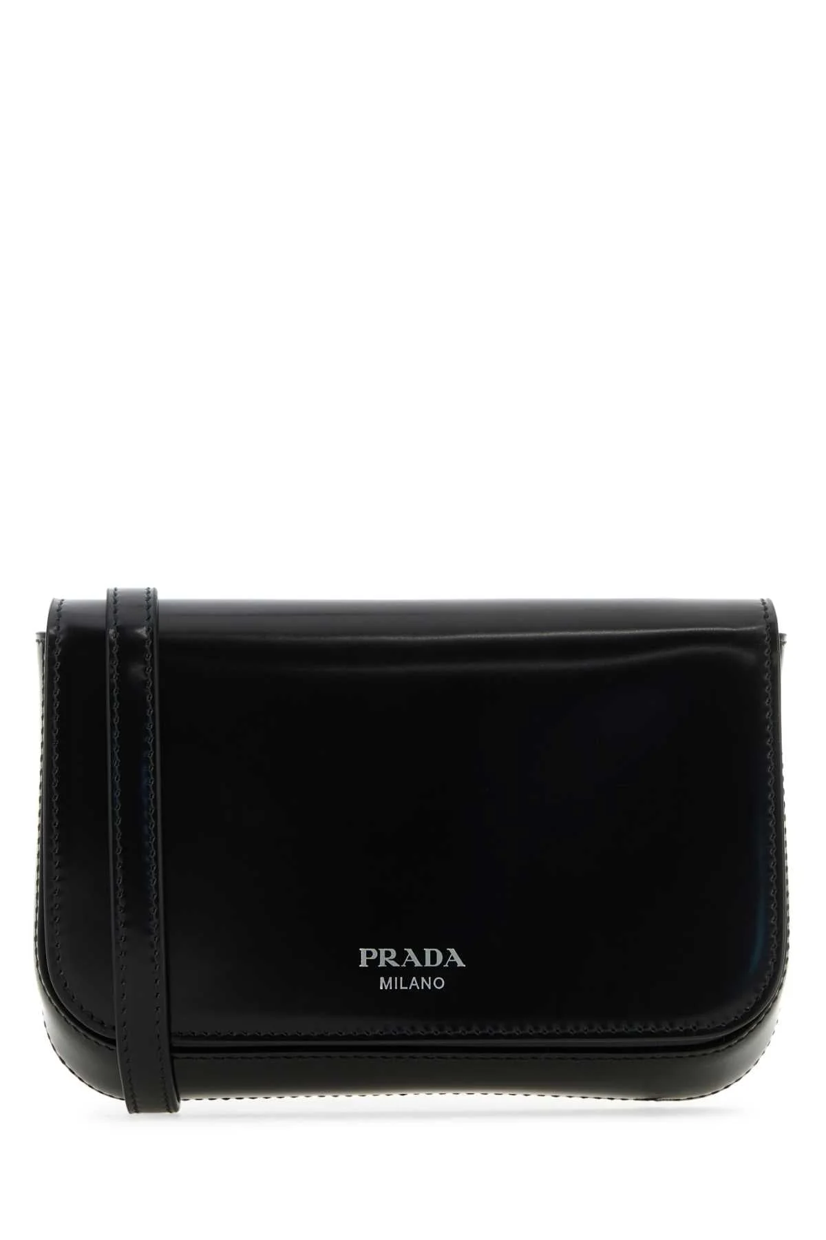 Prada Men Black Leather Crossbody Bag - 1