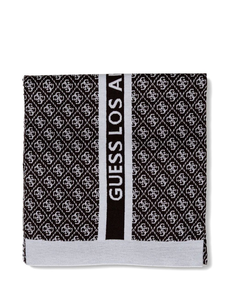 GUESS USA monogram-pattern logo-print scarf outlook