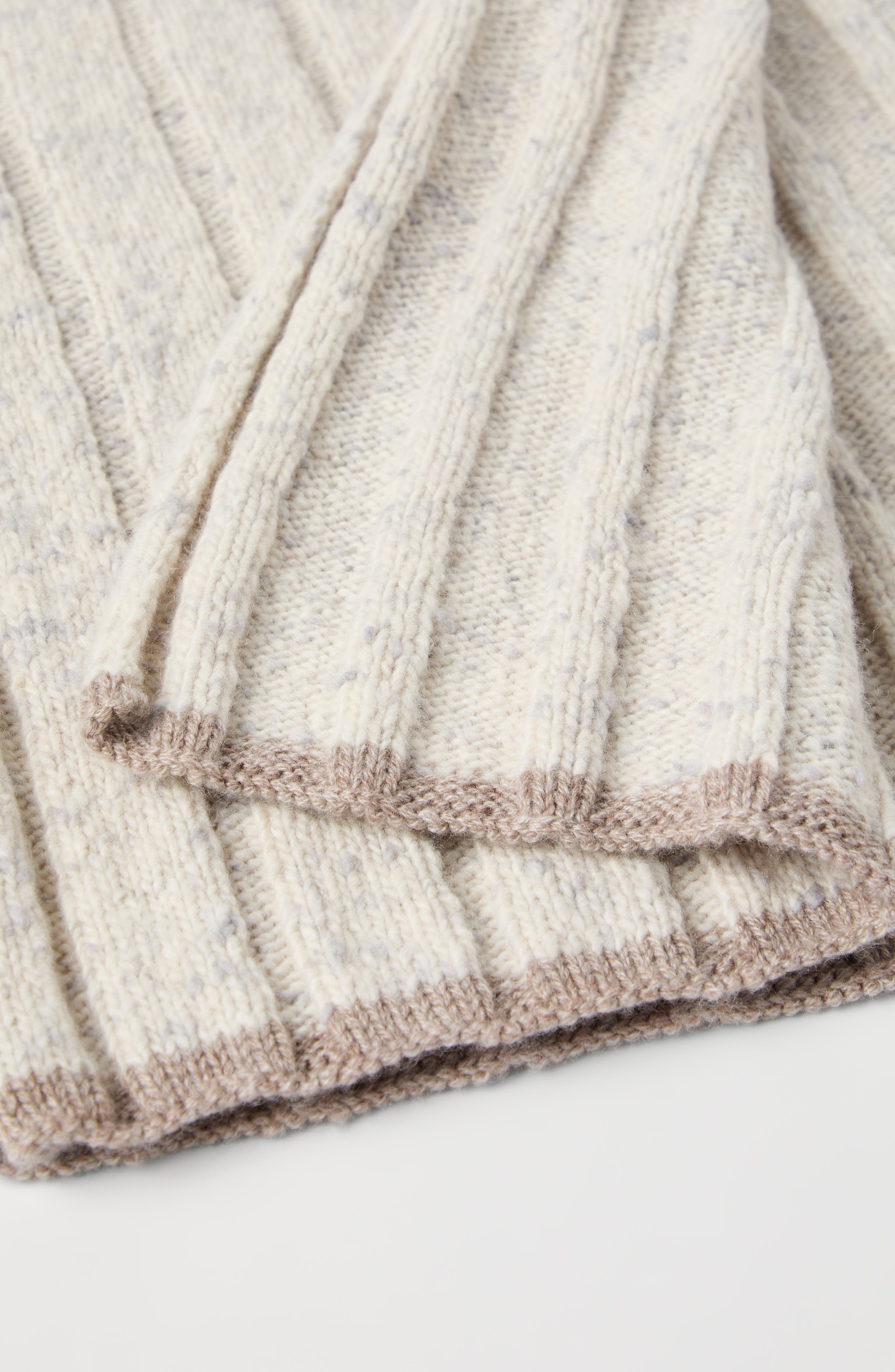 Brunello Cucinelli Cashmere knit scarf in Pearl at Nordstrom - 4
