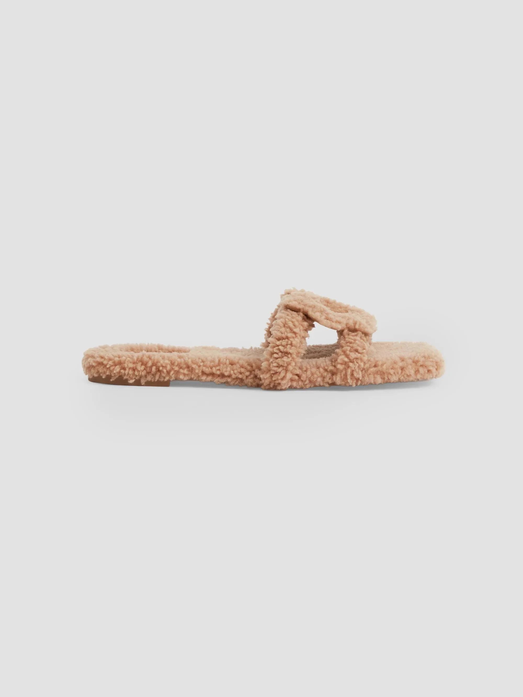 Women's Monogram Shearling Sandals - Light Camel - 1