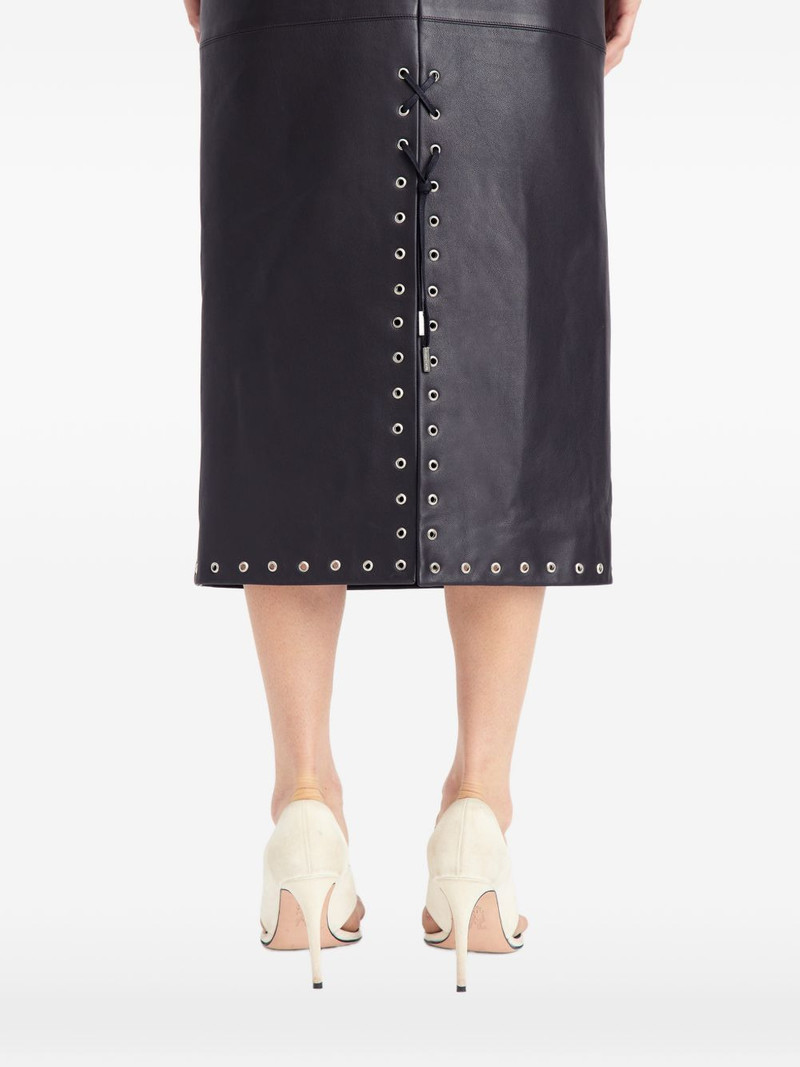 Lola eyelet leather midi skirt 4