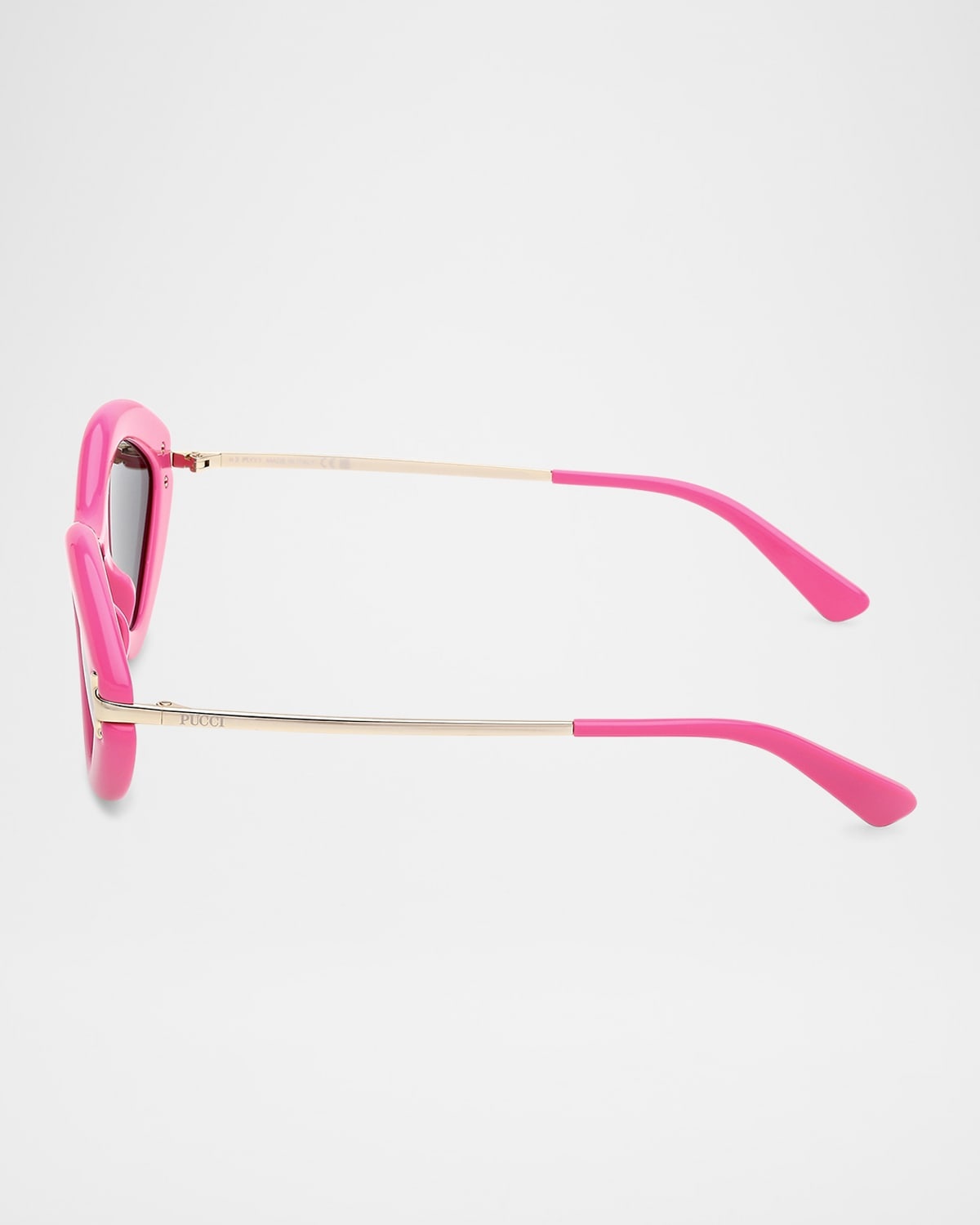 Logo Acetate & Metal Oval Sunglasses - 4