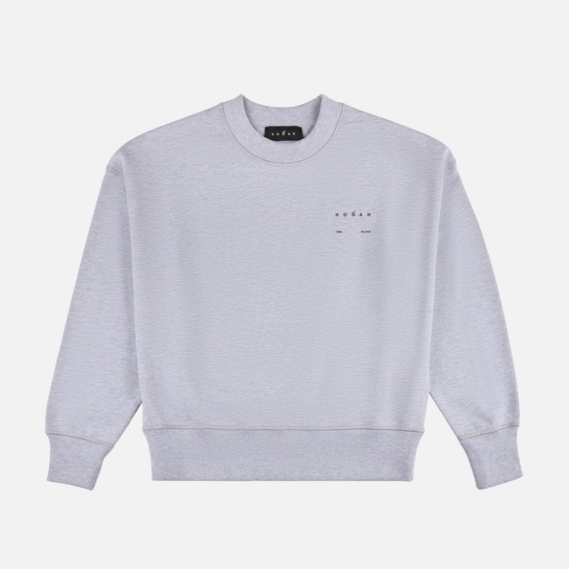 Round-neck Sweatshirt in cotton 1