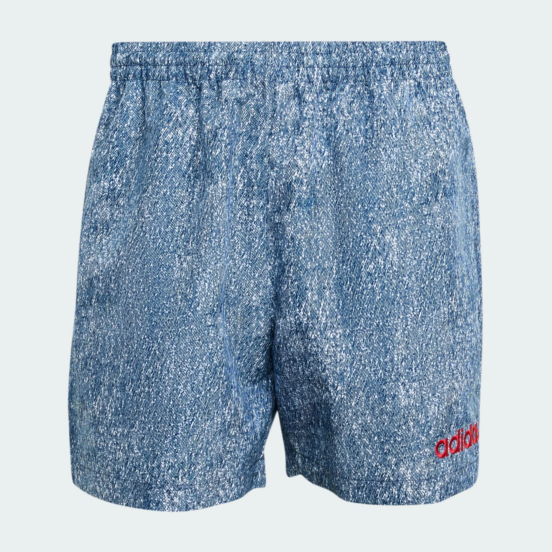 Denim Graphic Shorts - 1