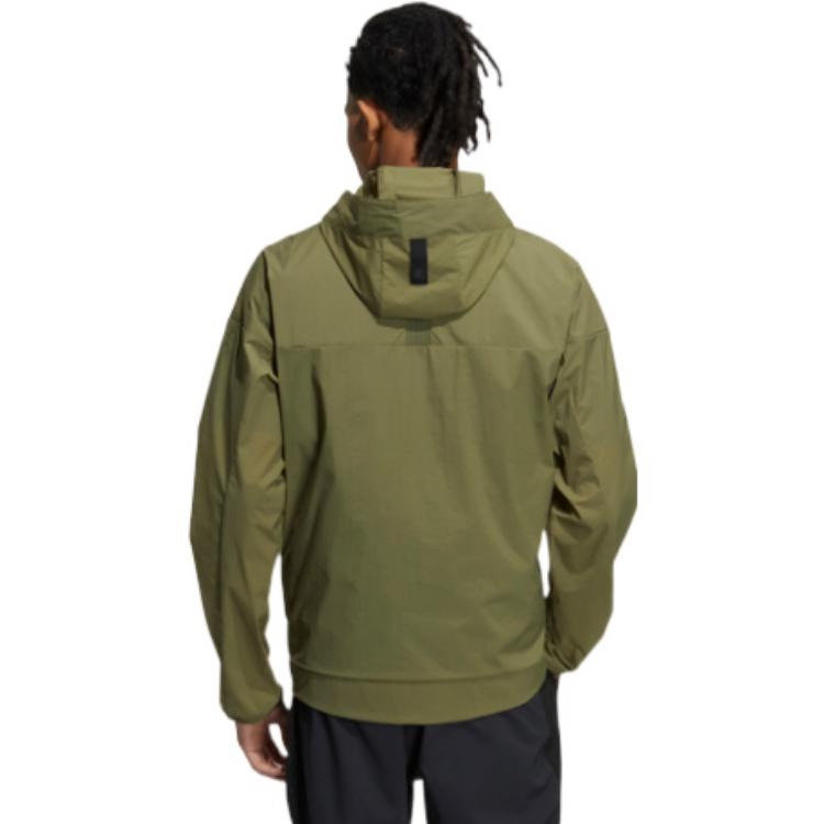 adidas WJ WB Sports Hooded Jacket Olive Green HE5146 - 4