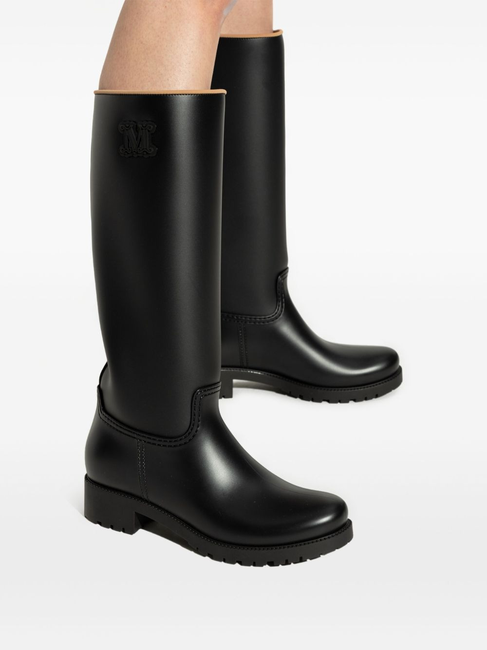 logo-patch rain boots - 4