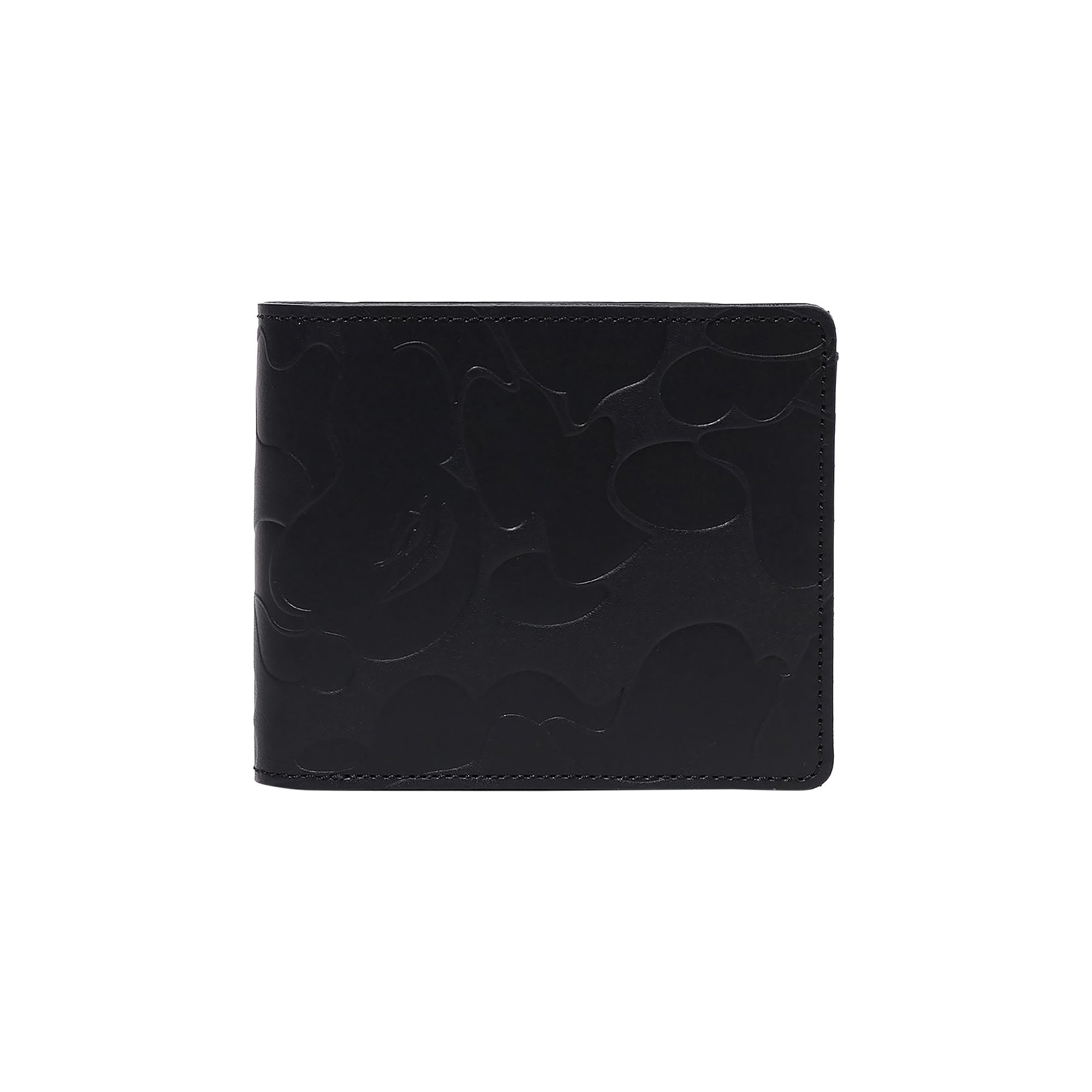 BAPE Solid Camo Leather Wallet #1 'Black' - 1