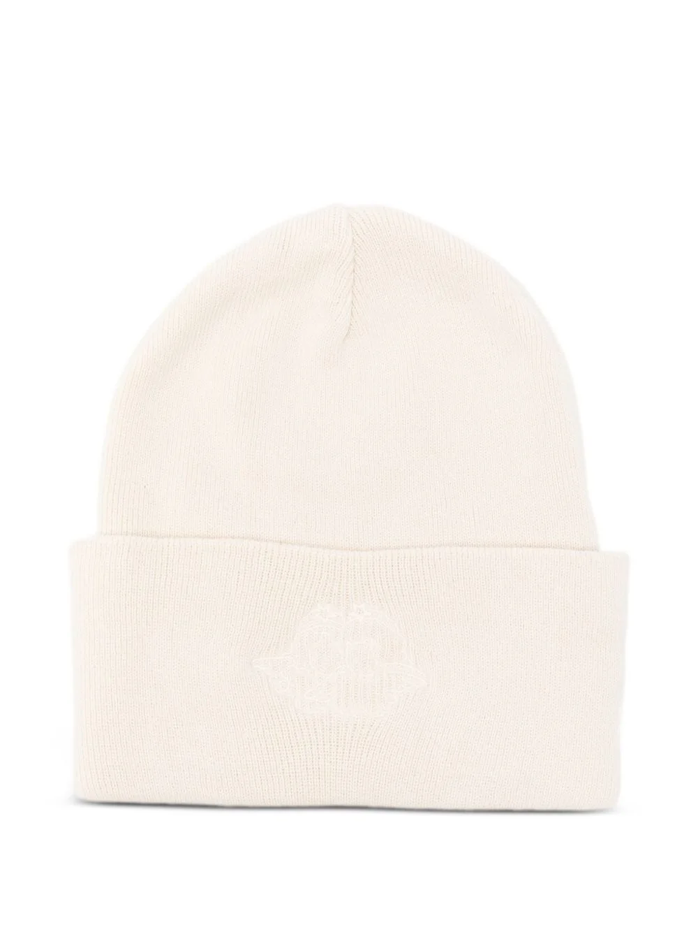 logo-embroidered beanie hat - 1