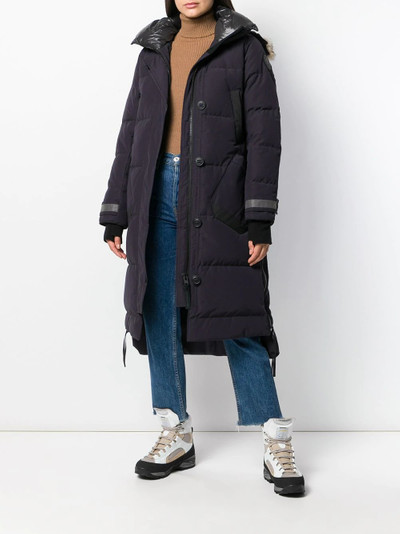 Canada Goose hooded longline puffer jacket outlook