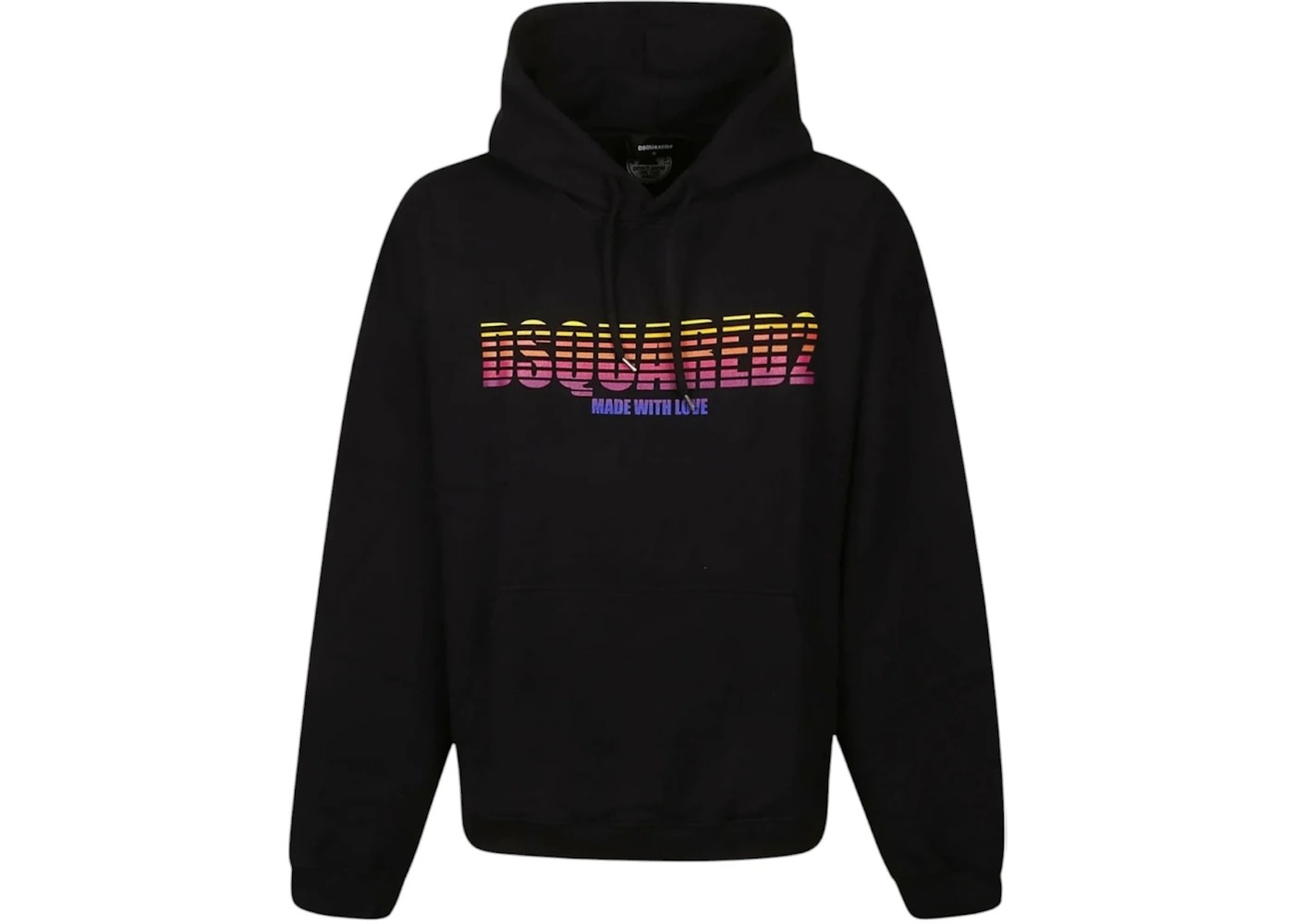 Dsquared2 Made With Love Logo Hoodie Black - 1