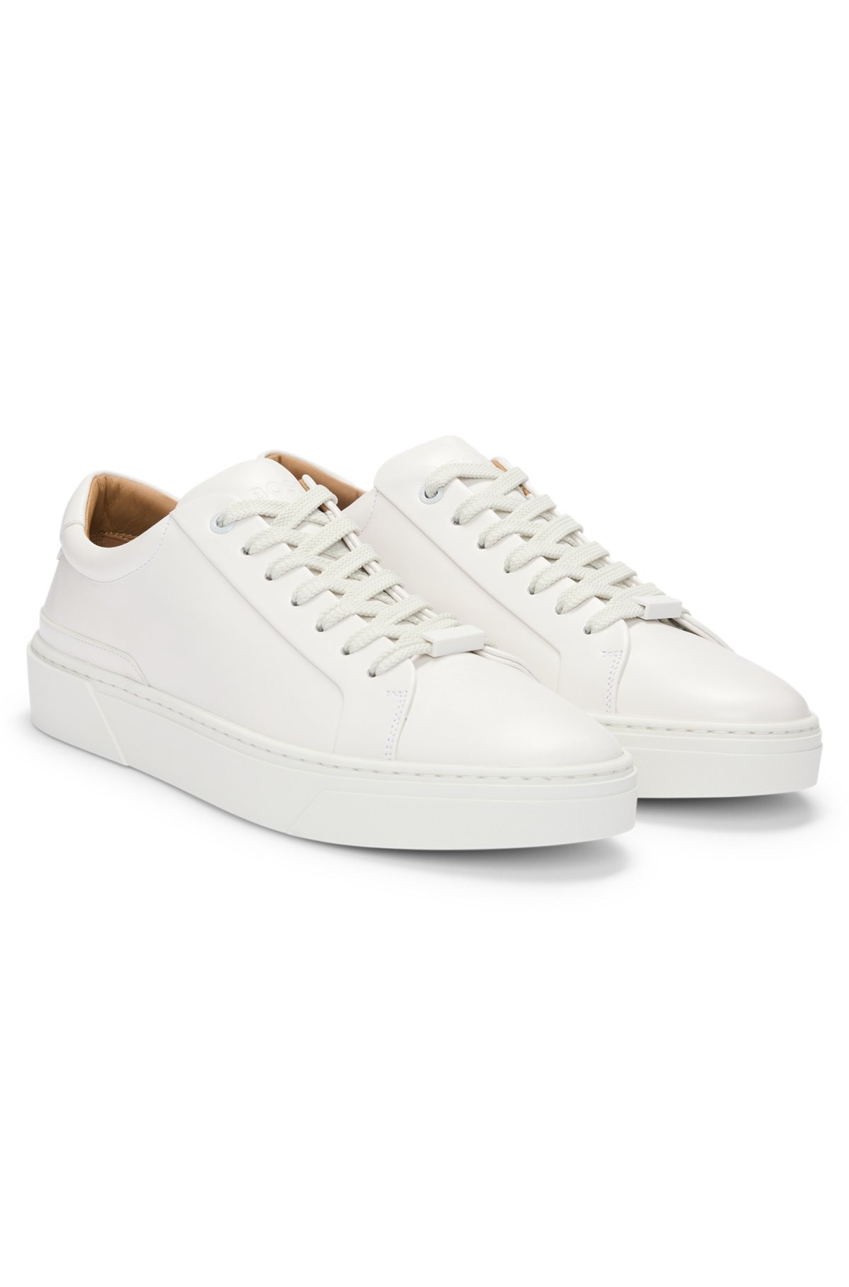 GARY LEATHER LOW-TOP TRAINERS WITH BRANDED LACE LOOP - 2