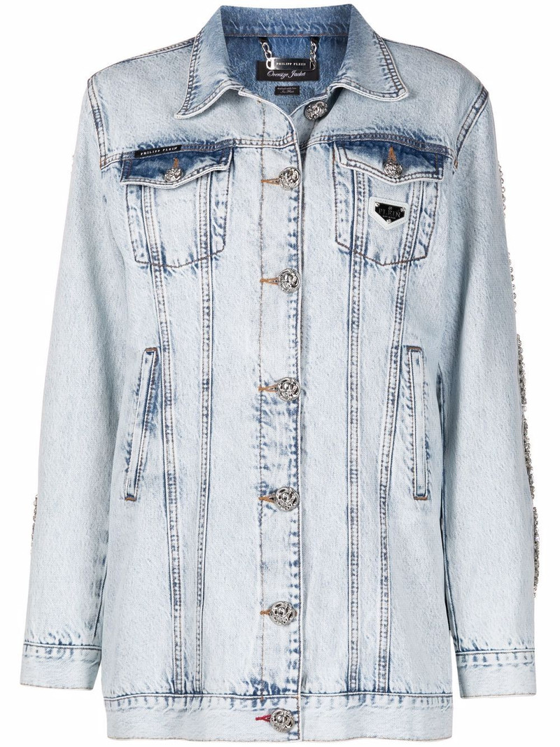 crystal-cable denim jacket 1