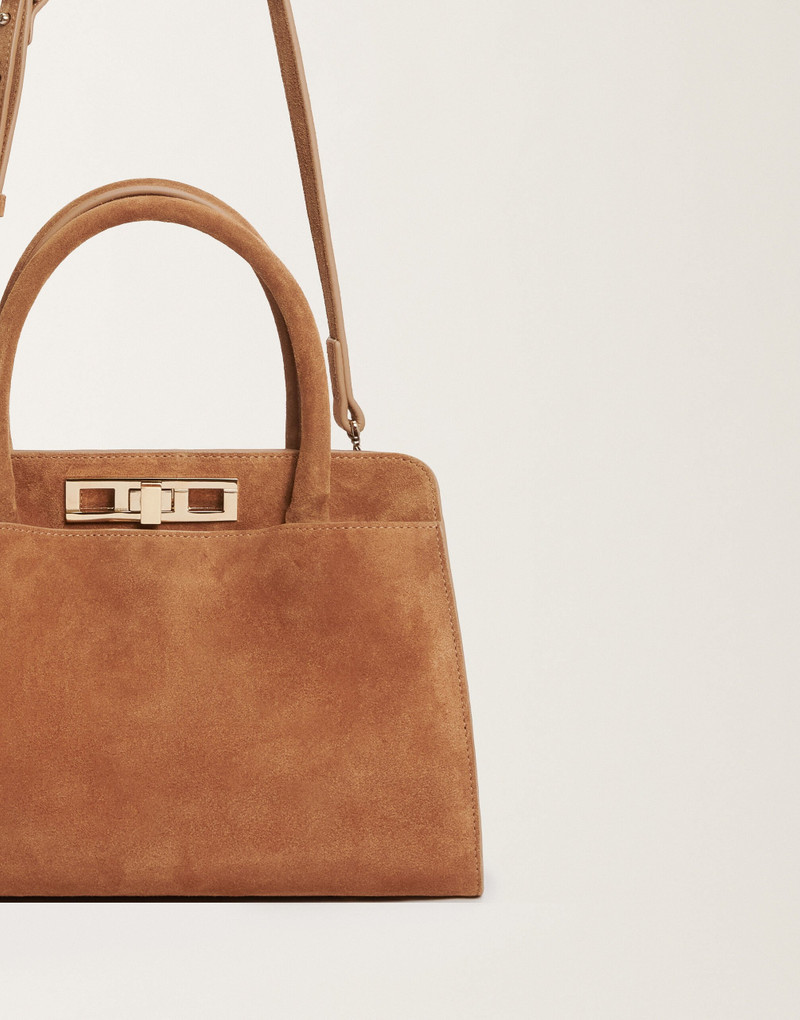 Medium suede handbag 4