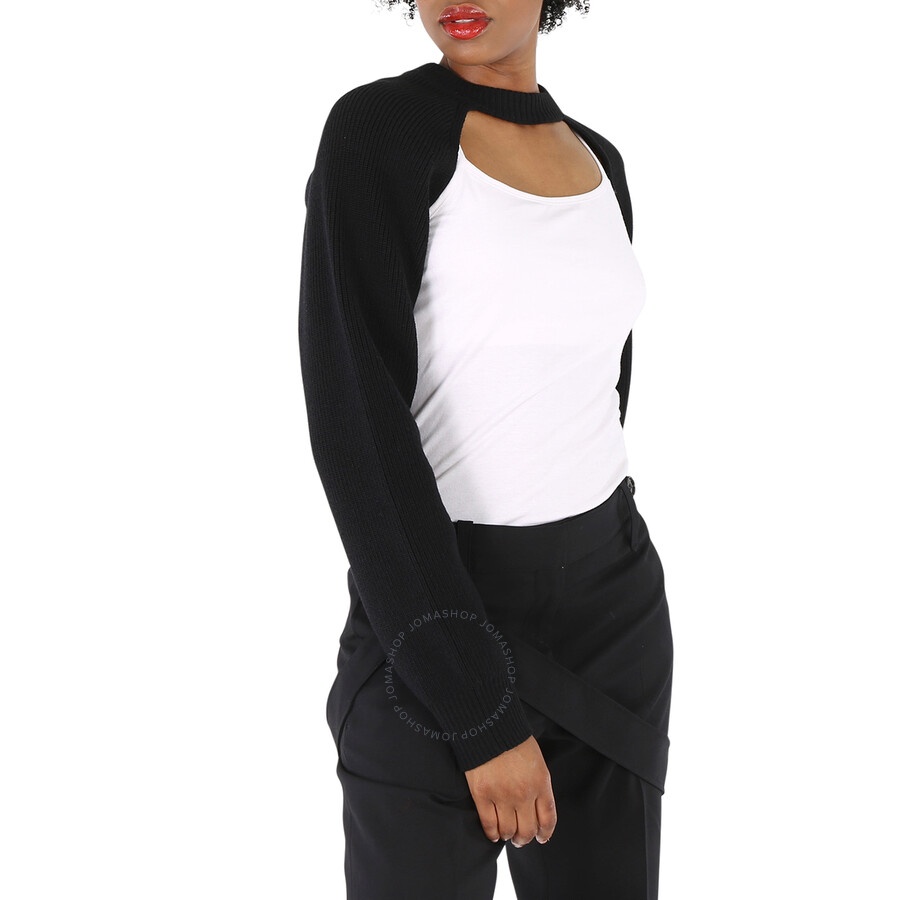 Burberry Ladies Black Wool-Blend Shrug - 2