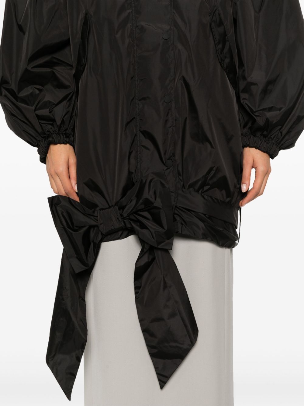 lightweight bow-belt jacket - 5