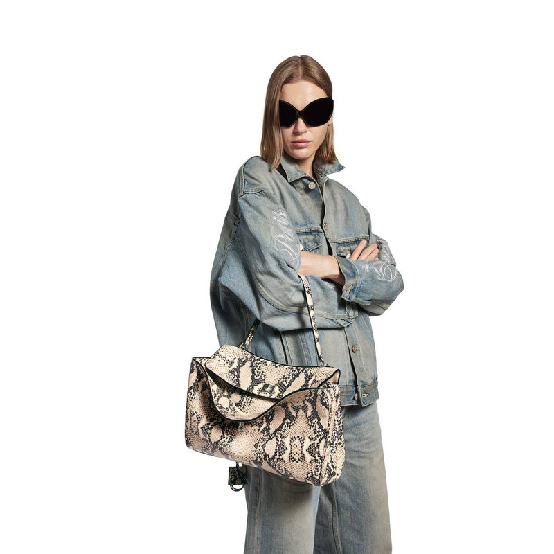 BALENCIAGA Women's Rodeo Handbag Medium in Natural outlook