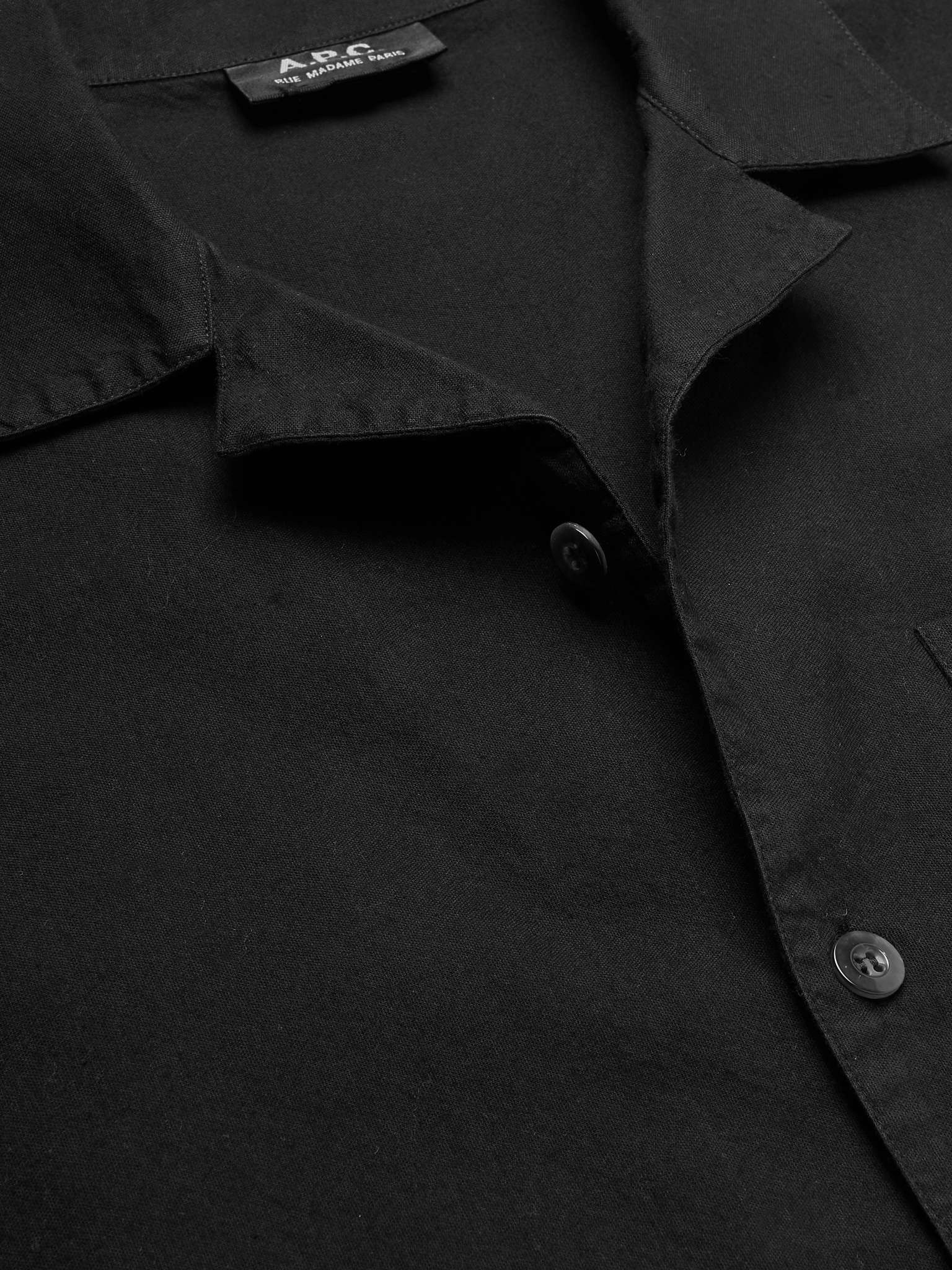 Camp-Collar Cotton Shirt - 5