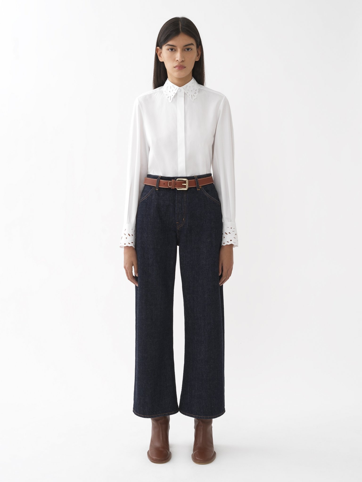 WIDE-LEG DENIM JEANS - 2
