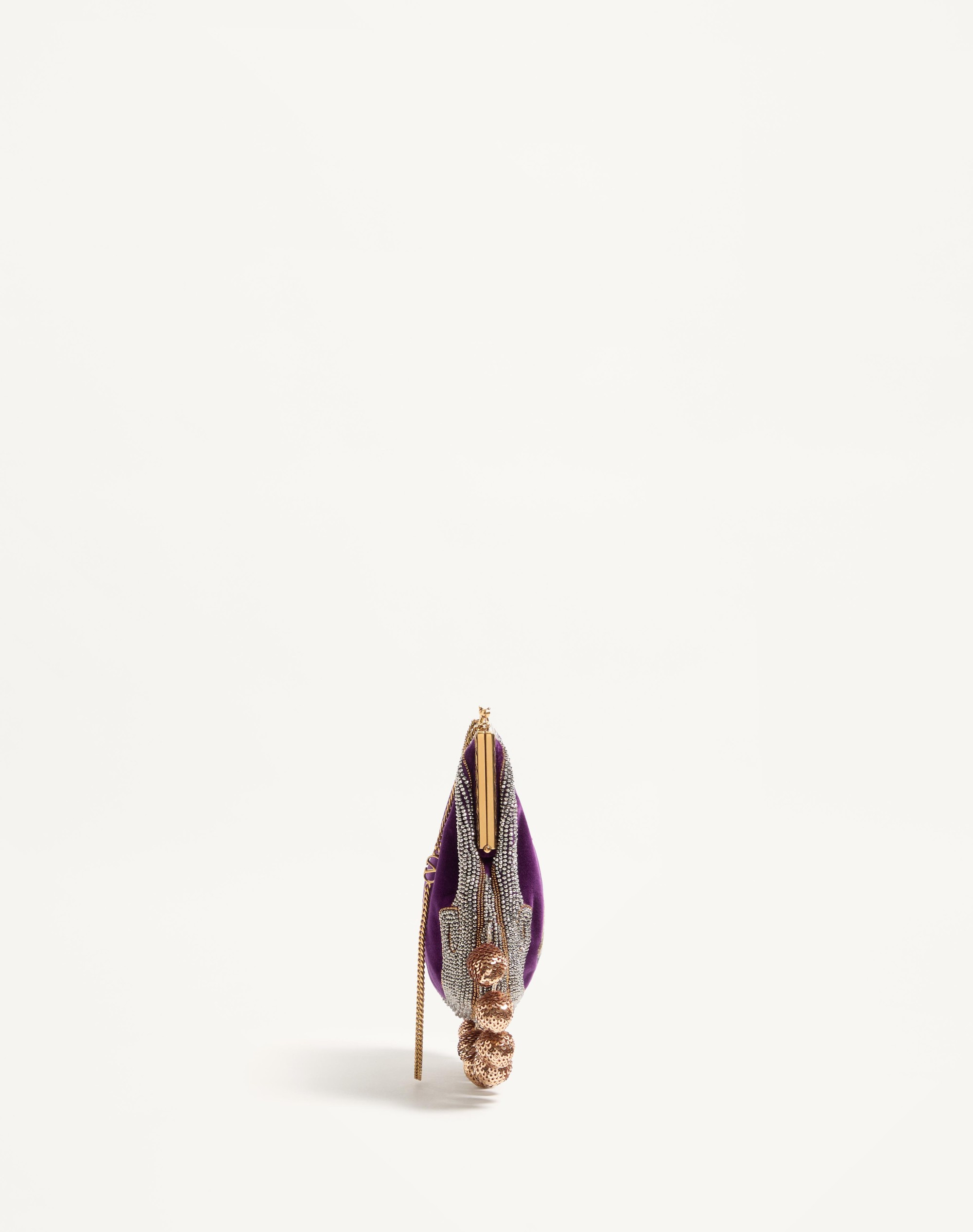 VALENTINO GARAVANI NELLCOTE FAIRYTALES VELVET CLUTCH WITH LE CHIEN DE LA MAISON EMBROIDERY - 4