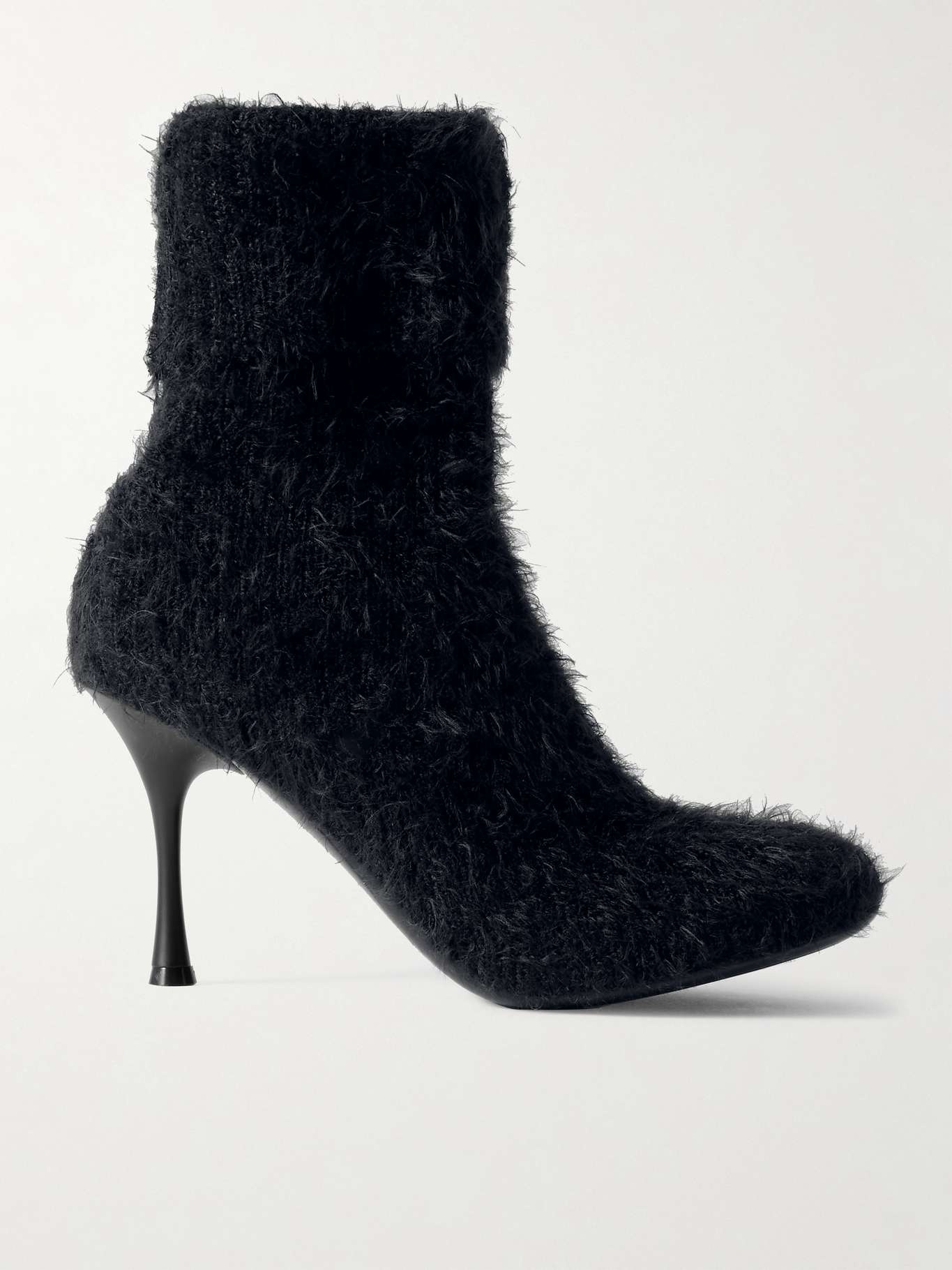 Aspen 95 brushed ribbed-knit ankle boots - 1