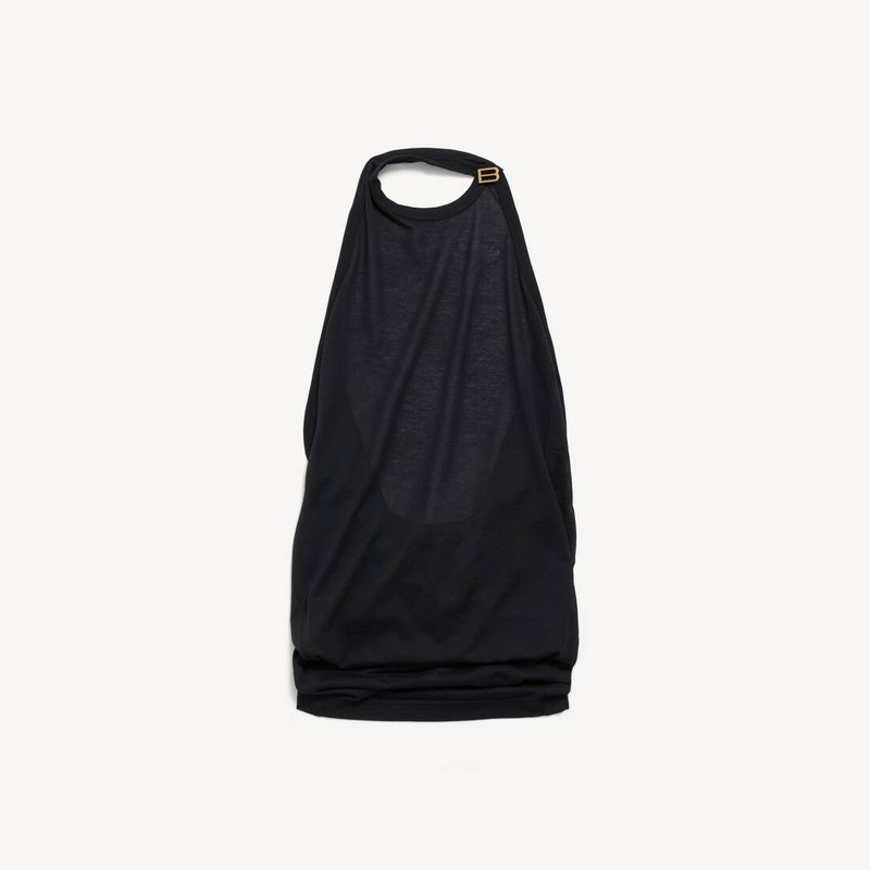 Women's Draped Top in Black 1