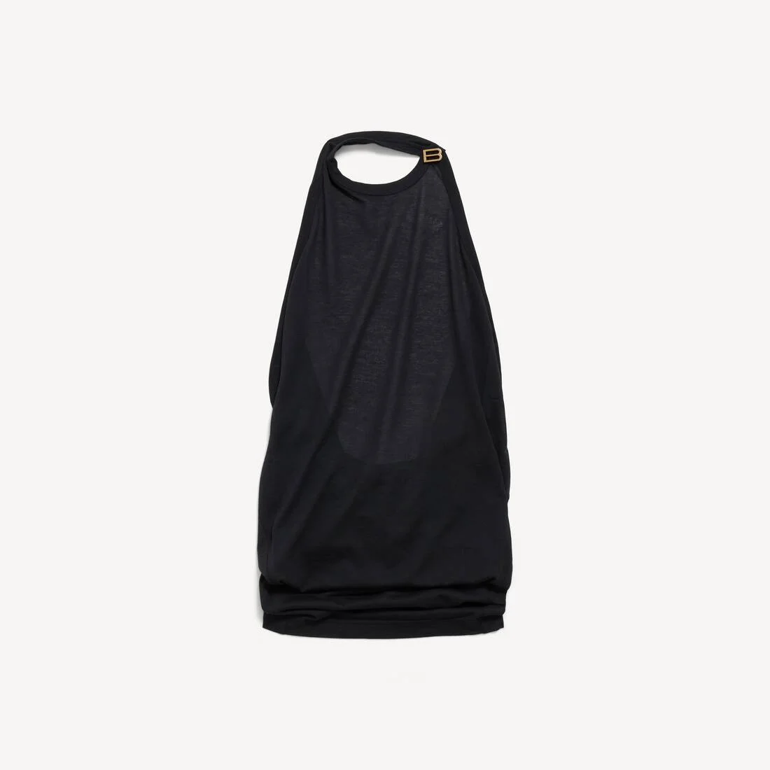 Women's Draped Top in Black - 1