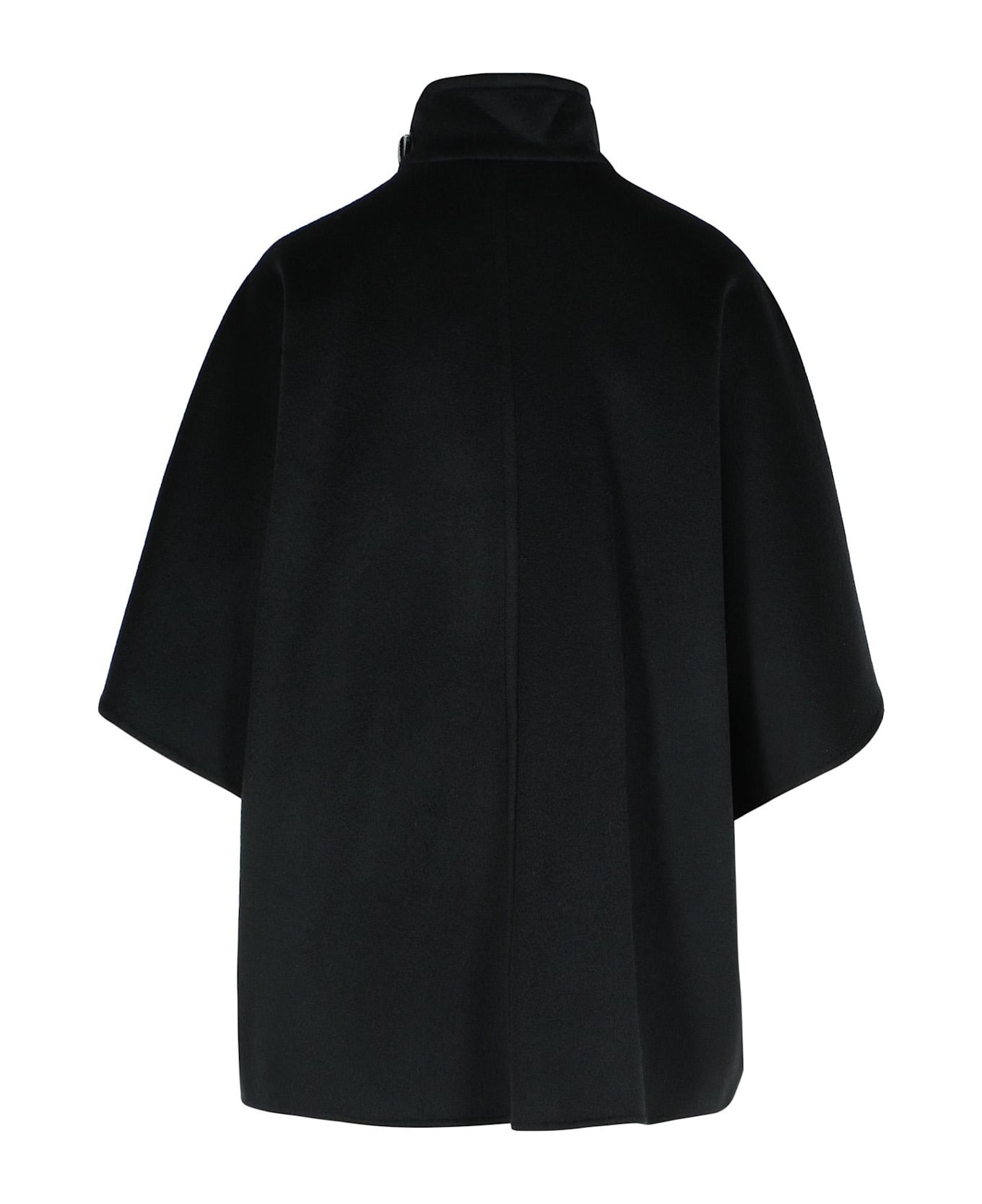 'derrik' Black Cashmere Cape - 3