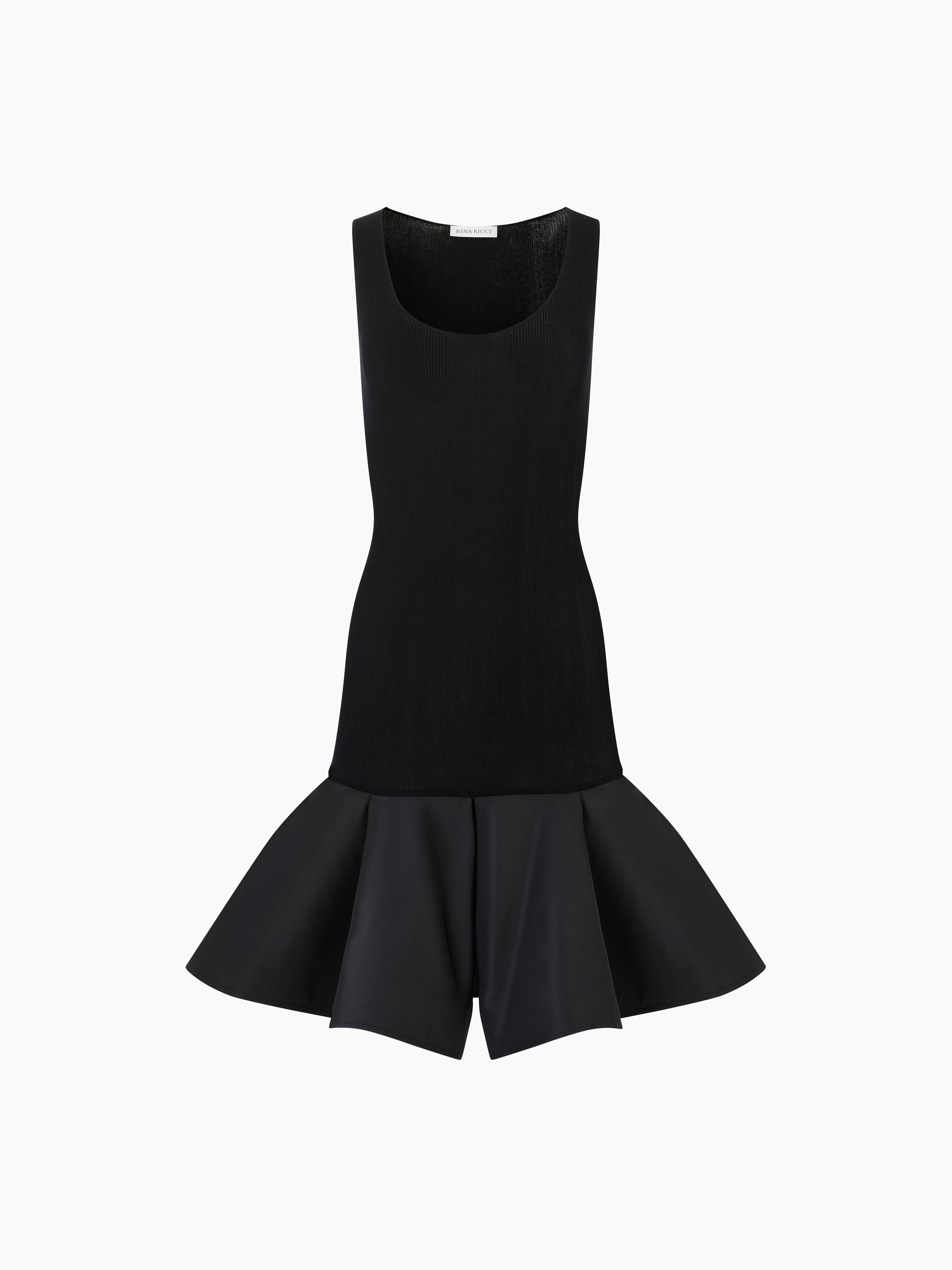 SLEEVELESS DRESS WITH PEPLUM - 5