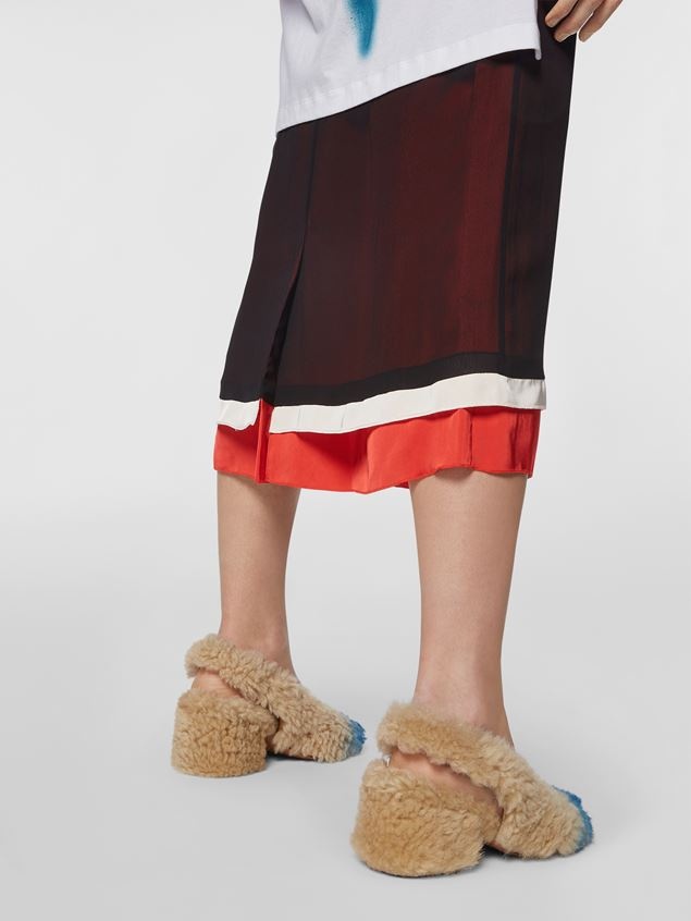 GEORGETTE SILK PENCIL SKIRT - 4