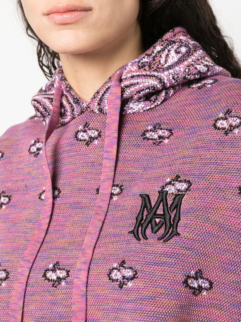 Space Dye Bandana knit hoodie - 5