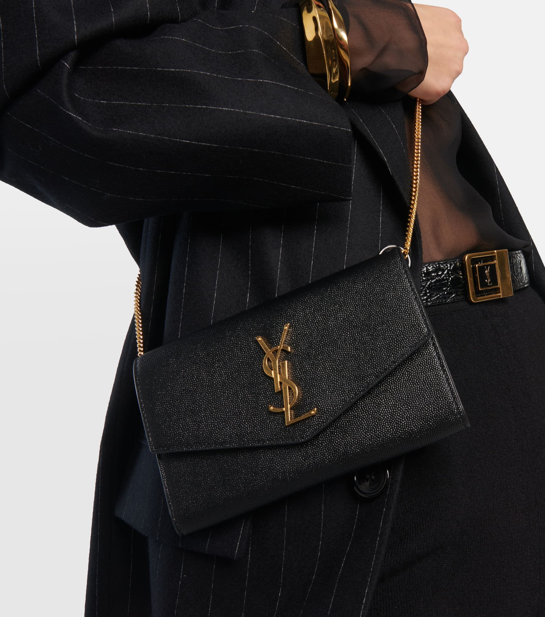 Uptown leather wallet on chain - 2