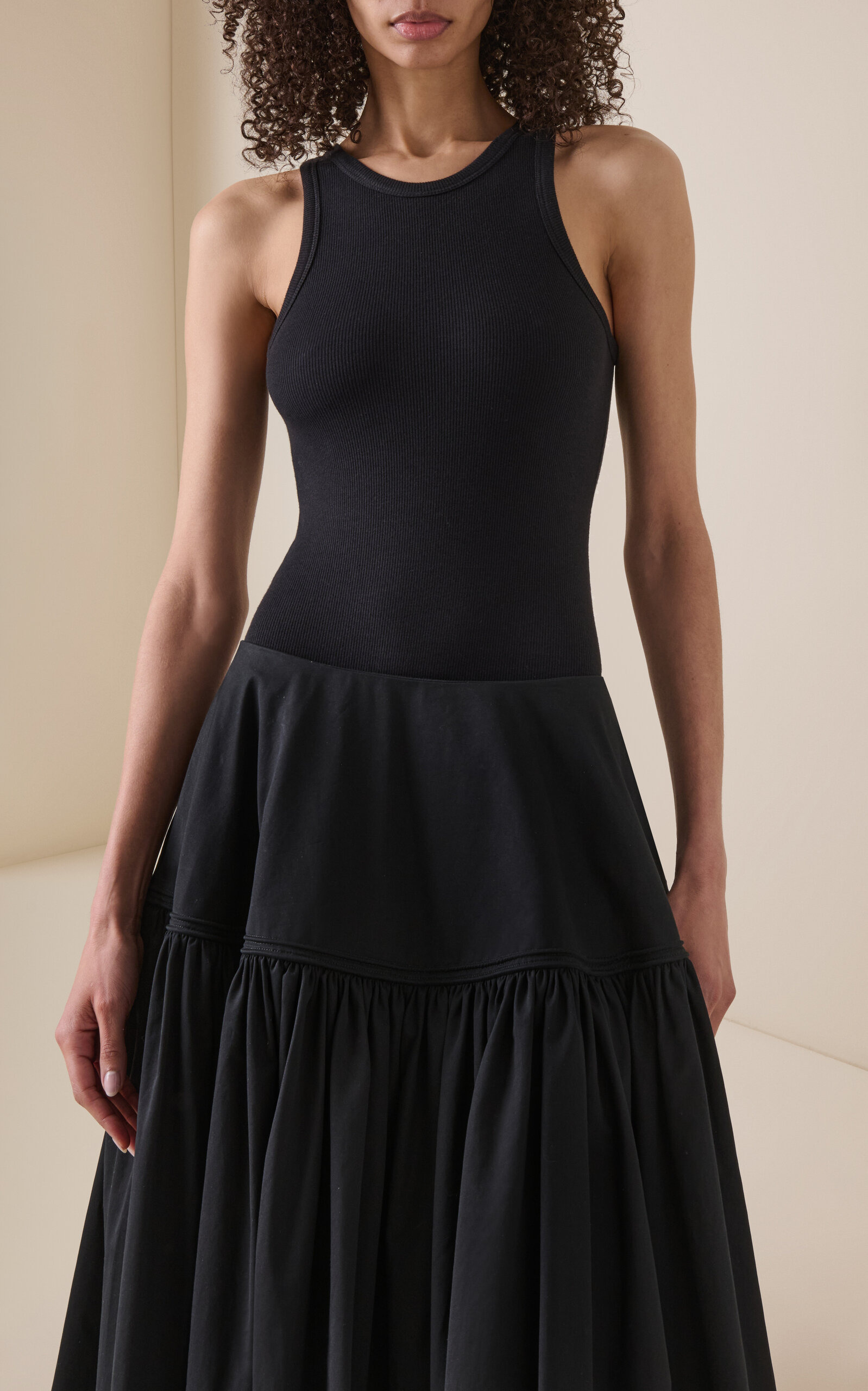 Ribbed Cotton-Blend Bodysuit black - 2