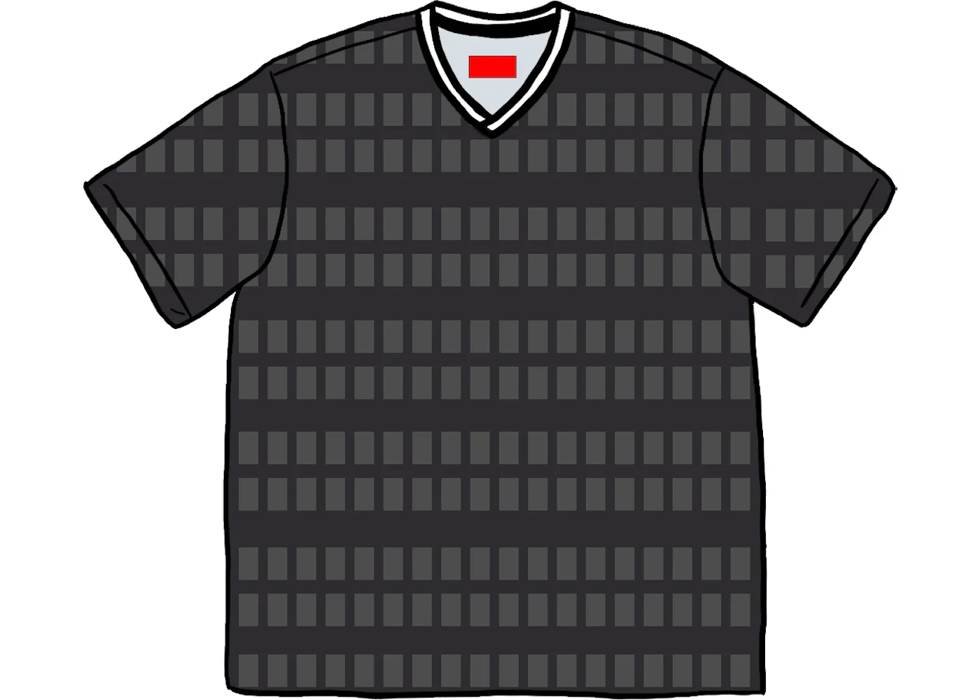 Supreme Grid Soccer Jersey Black - 1