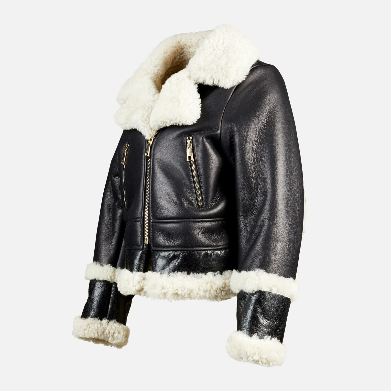 Biker in Sheepskin Black - 8