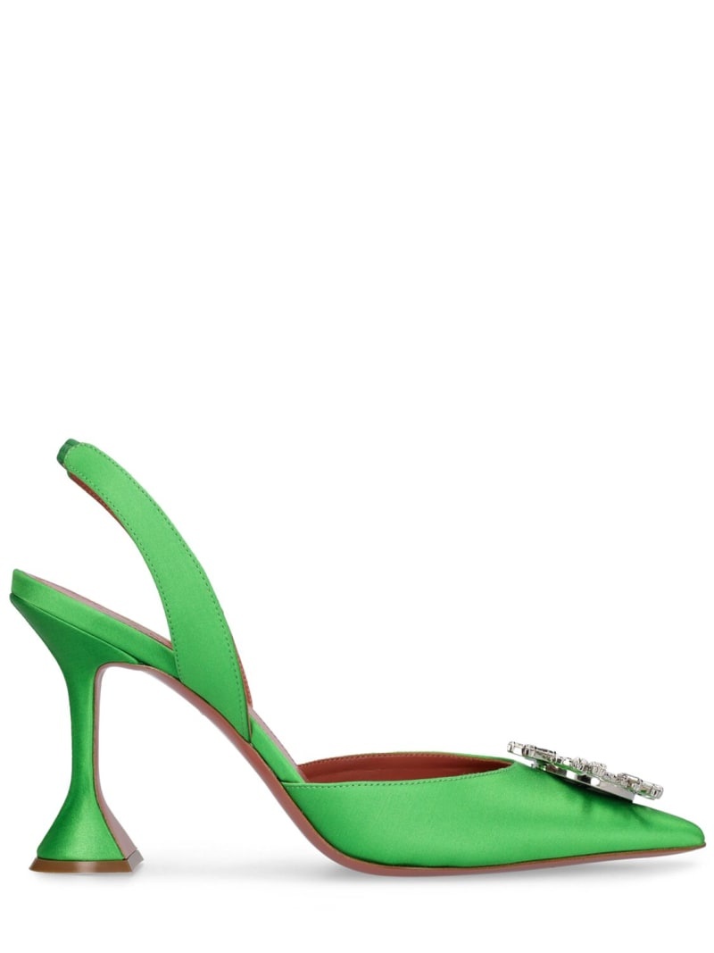 95mm Begum satin slingback pumps - 1