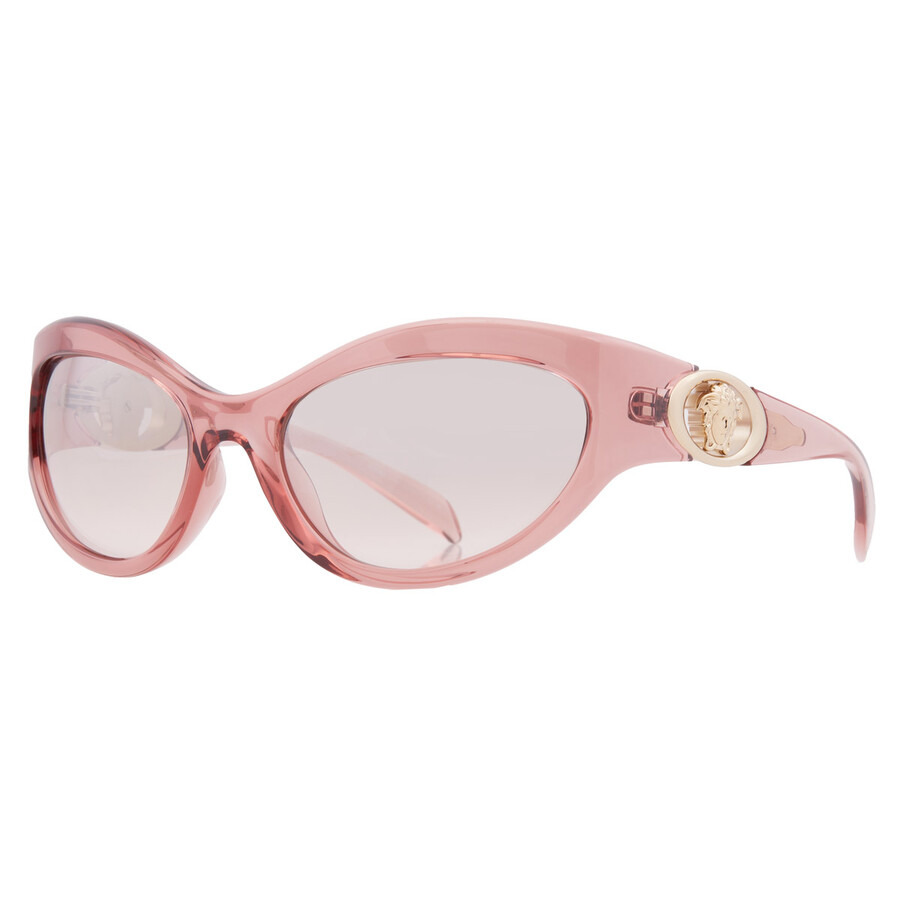 Versace Light Brown Silver Mirror Cat Eye Ladies Sunglasses VE4485 53228Z 59 - 2