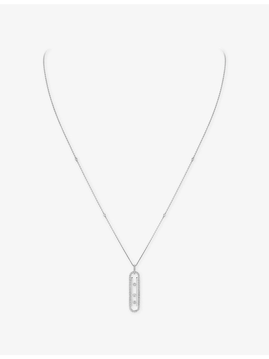 Move 10th Small 18ct Gold And 0.07ct Diamond Necklace - 1