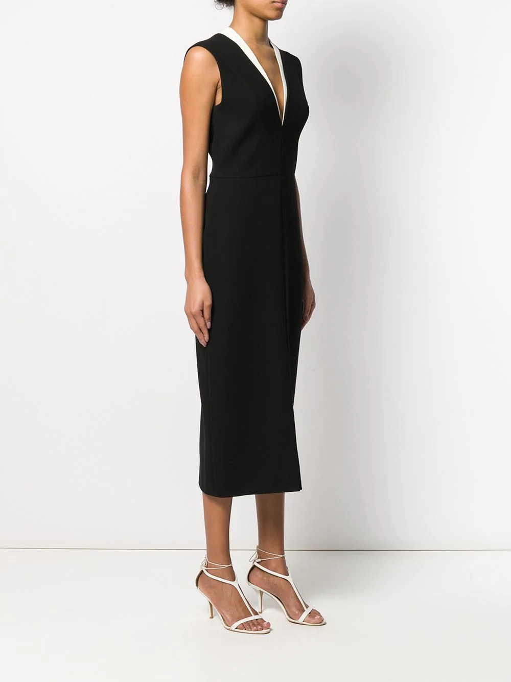 tuxedo-style midi dress - 3