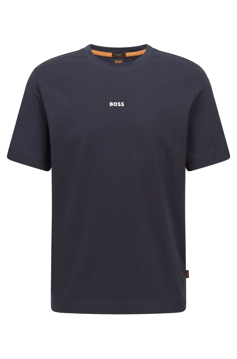 RELAXED-FIT T-SHIRT IN STRETCH COTTON WITH LOGO PRINT - 1