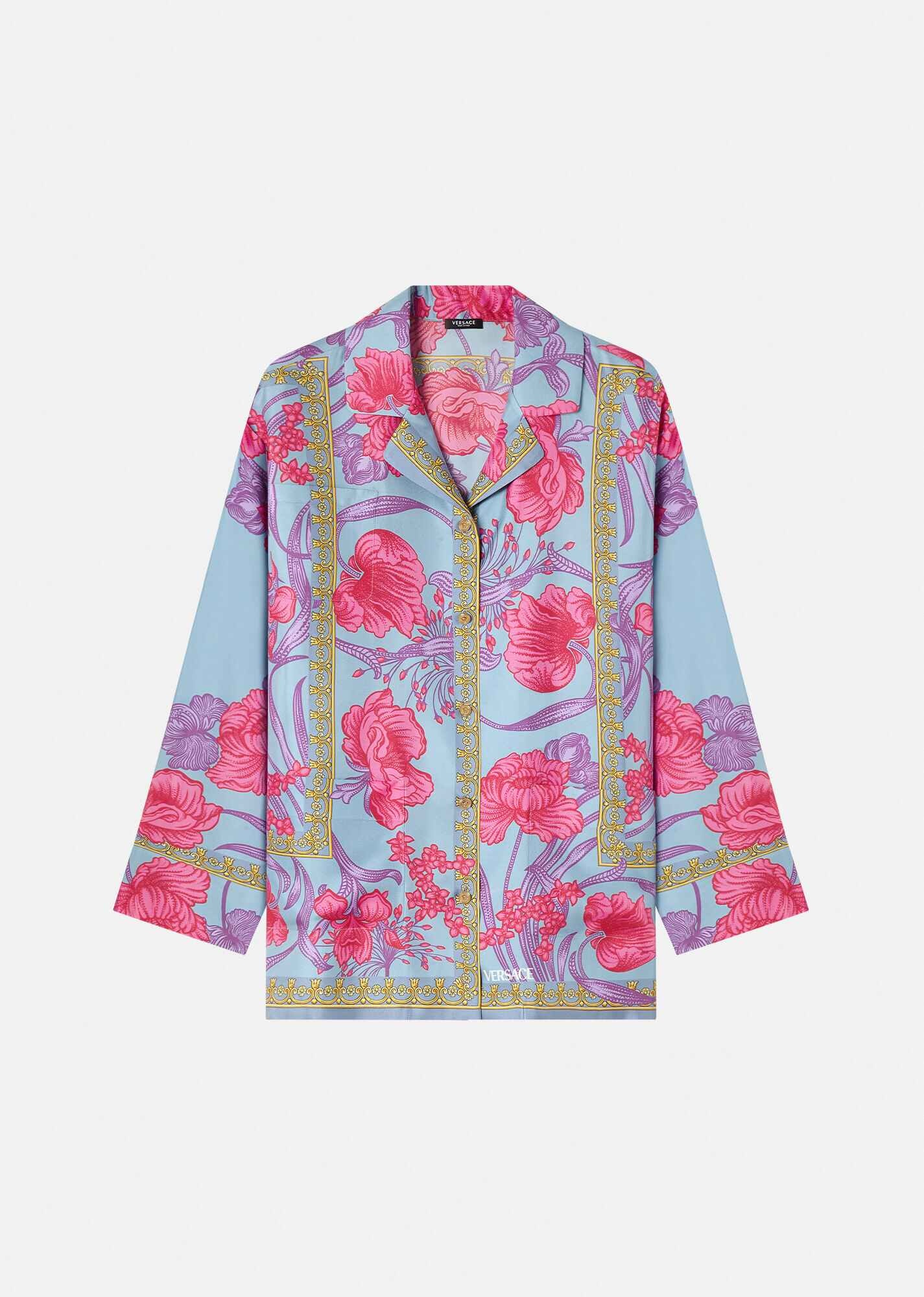 Acid Bouquet Silk Overshirt - 1
