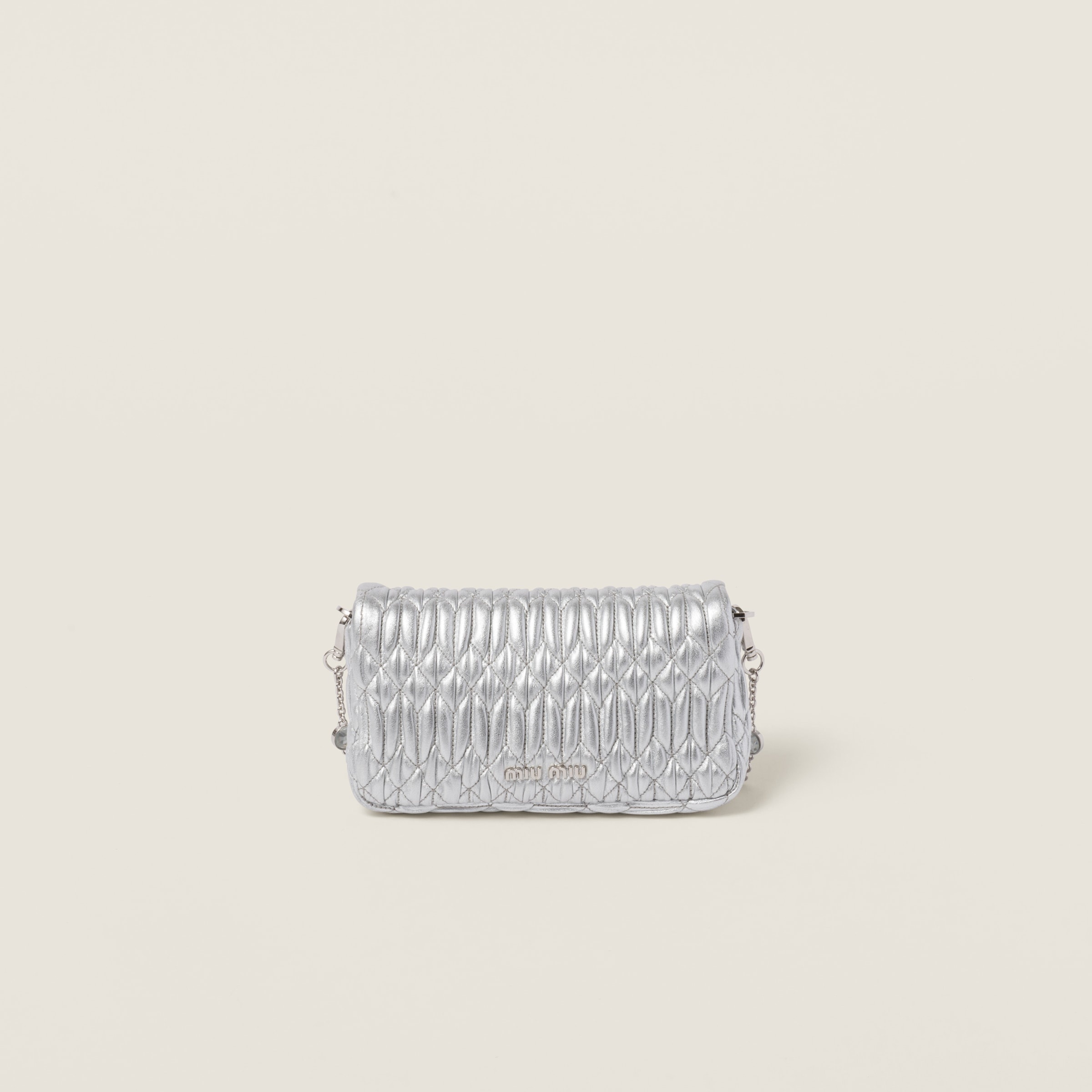 Miu Miu Miu Crystal nappa leather and crystal mini-bag