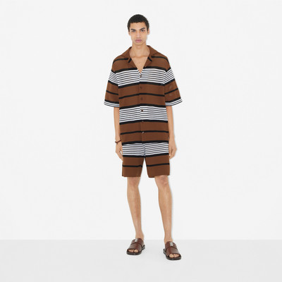 Burberry Short-sleeve Stripe Print Nylon Oversized Shirt outlook