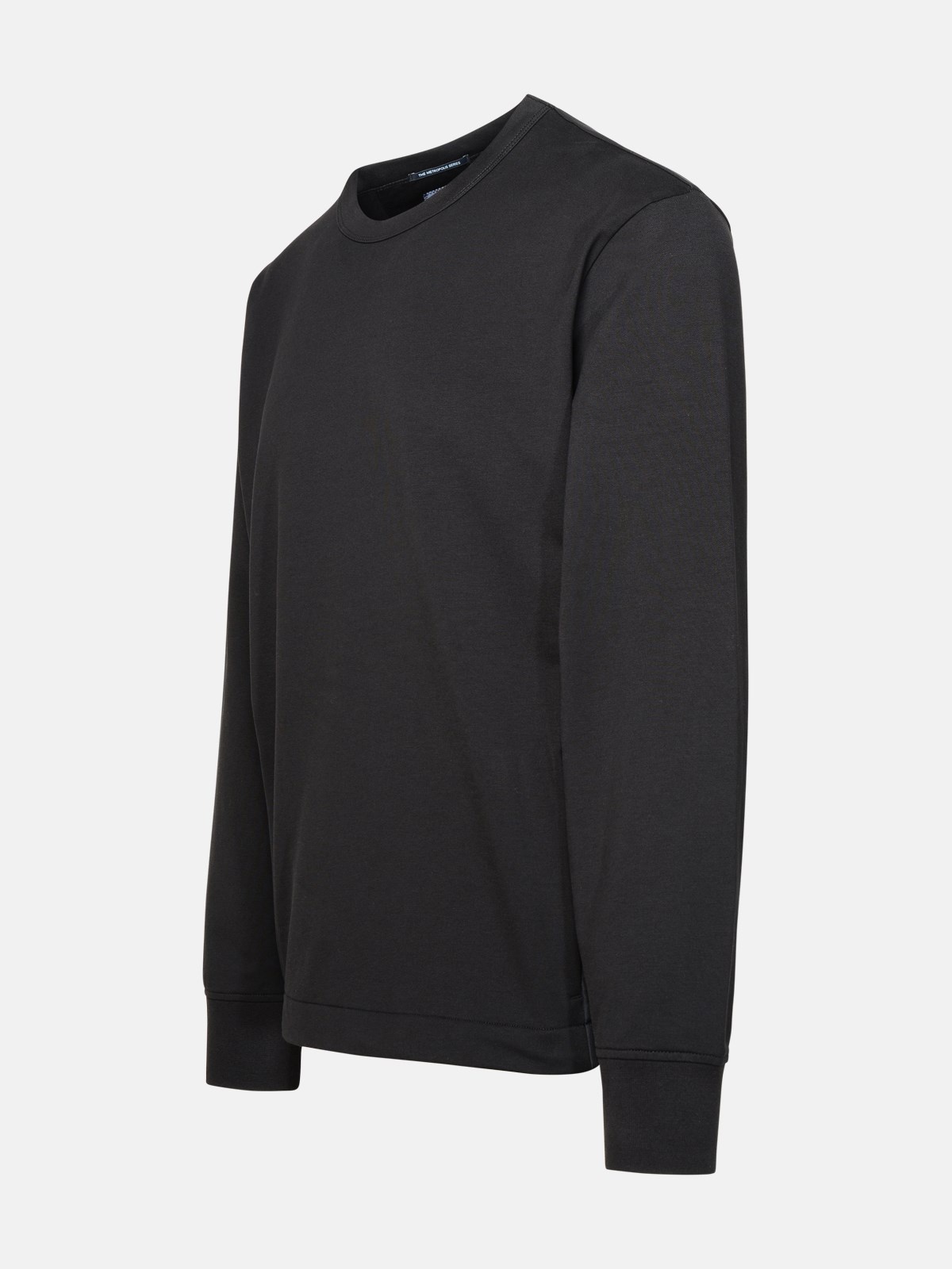 BLACK COTTON BLEND SWEATSHIRT - 2