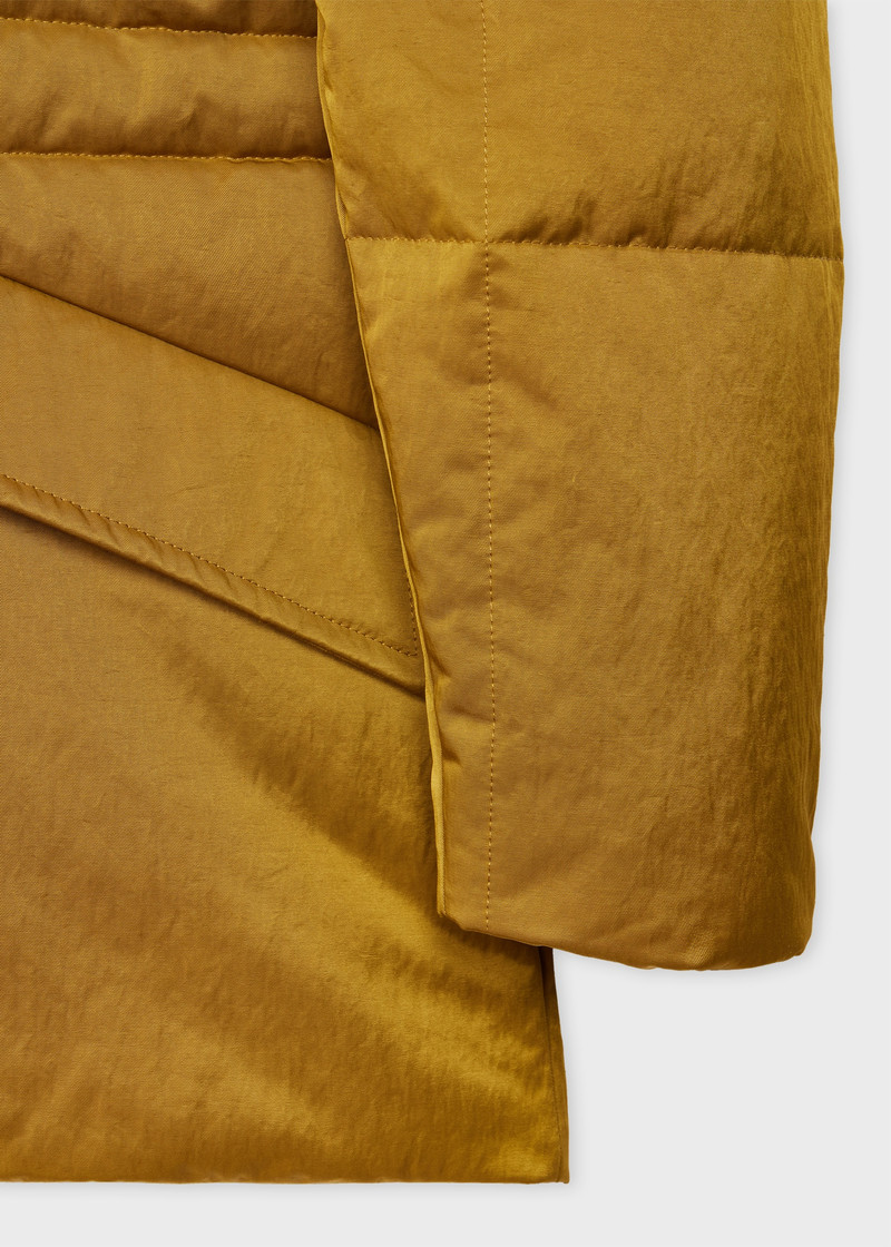 Mustard Recycled Nylon-Blend Down Coat 3