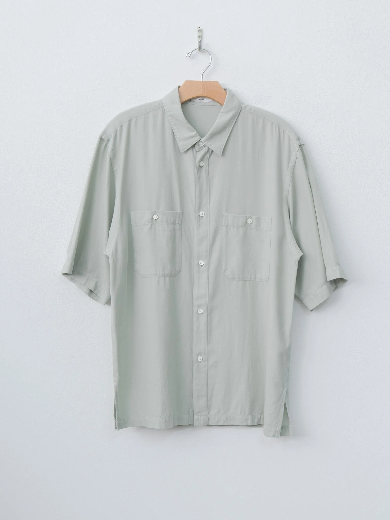 Cotton Silk Viera Loose Fit Half Sleeve Shirt - Green - 1