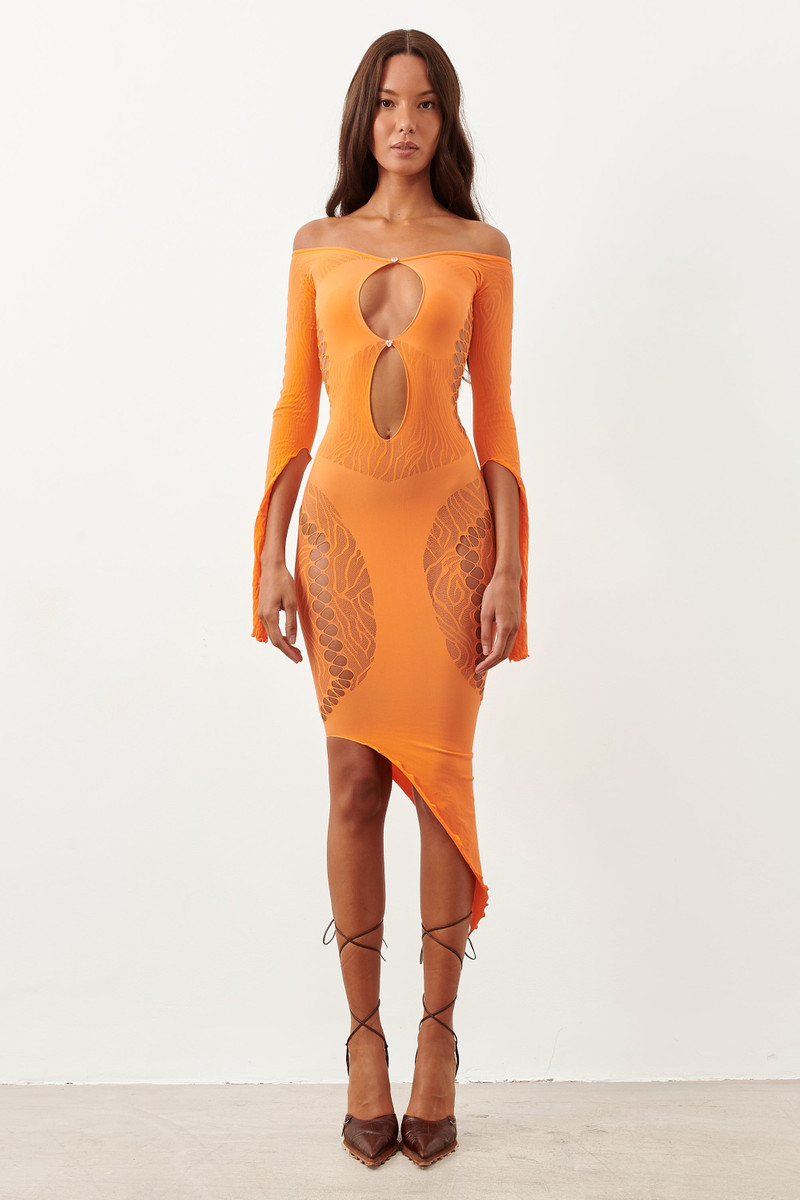 POSTER GIRL CHARLOTTE DRESS TANGERINE outlook