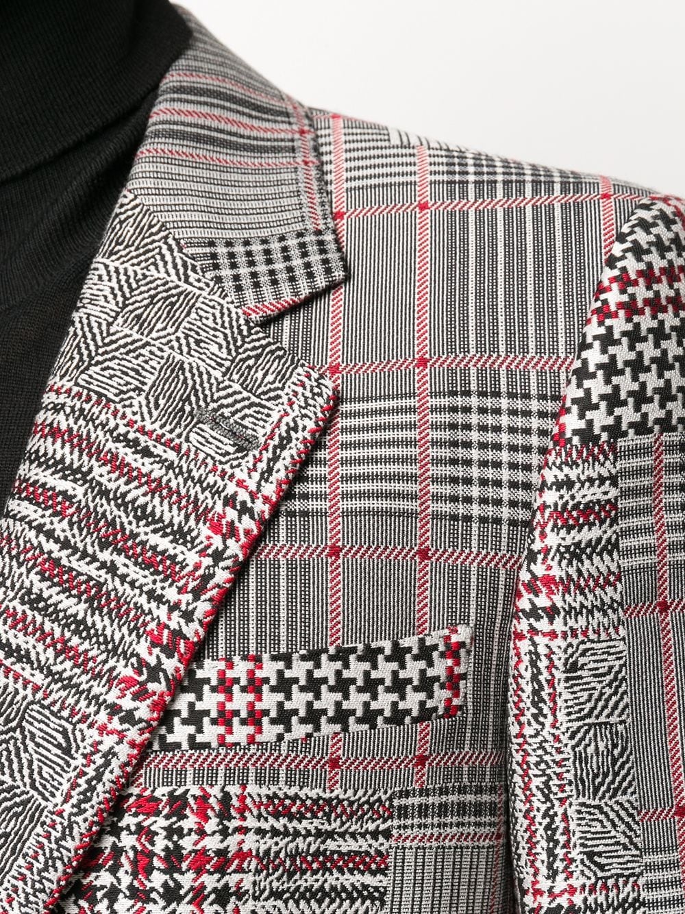 patchwork prince of wales blazer - 5